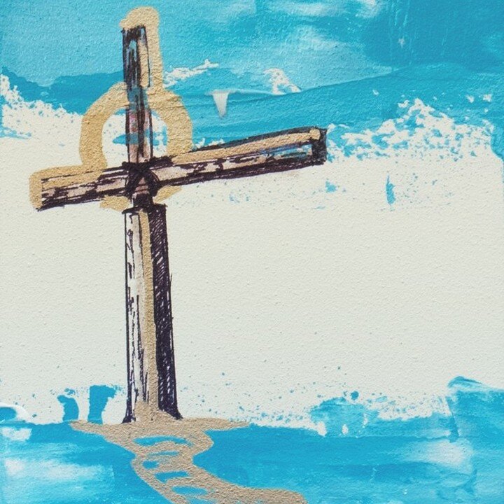 Where in the world would you find this beautiful cross? Two places. This painting is part of our Pentecost Art Project. The physical cross is located a short stroll from South Beach Community Presbytery Church near Westport. We recommend seeing both.