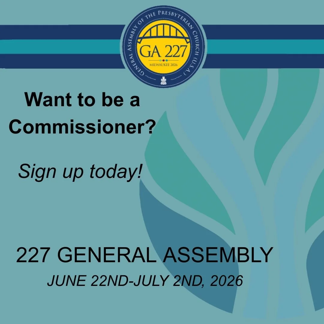✨Commissioners Wanted✨
The Presbytery of Olympia is seeking Ministers of Word and Sacrament, Ruling Elders, and Young Adult Advisor Delegate applicants to serve as commissioners to the 227th General Assembly. Online &amp; In-person in Milwaukee, Wisc