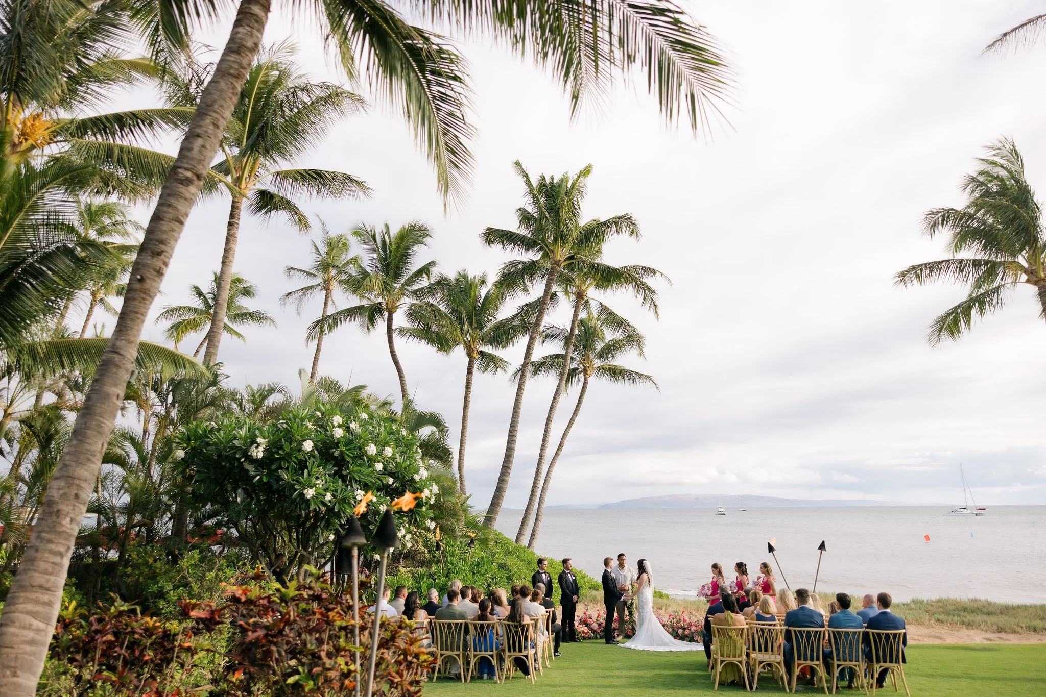 A Colorful Tropical Wedding at Sugar Beach Events in Kihei, Maui