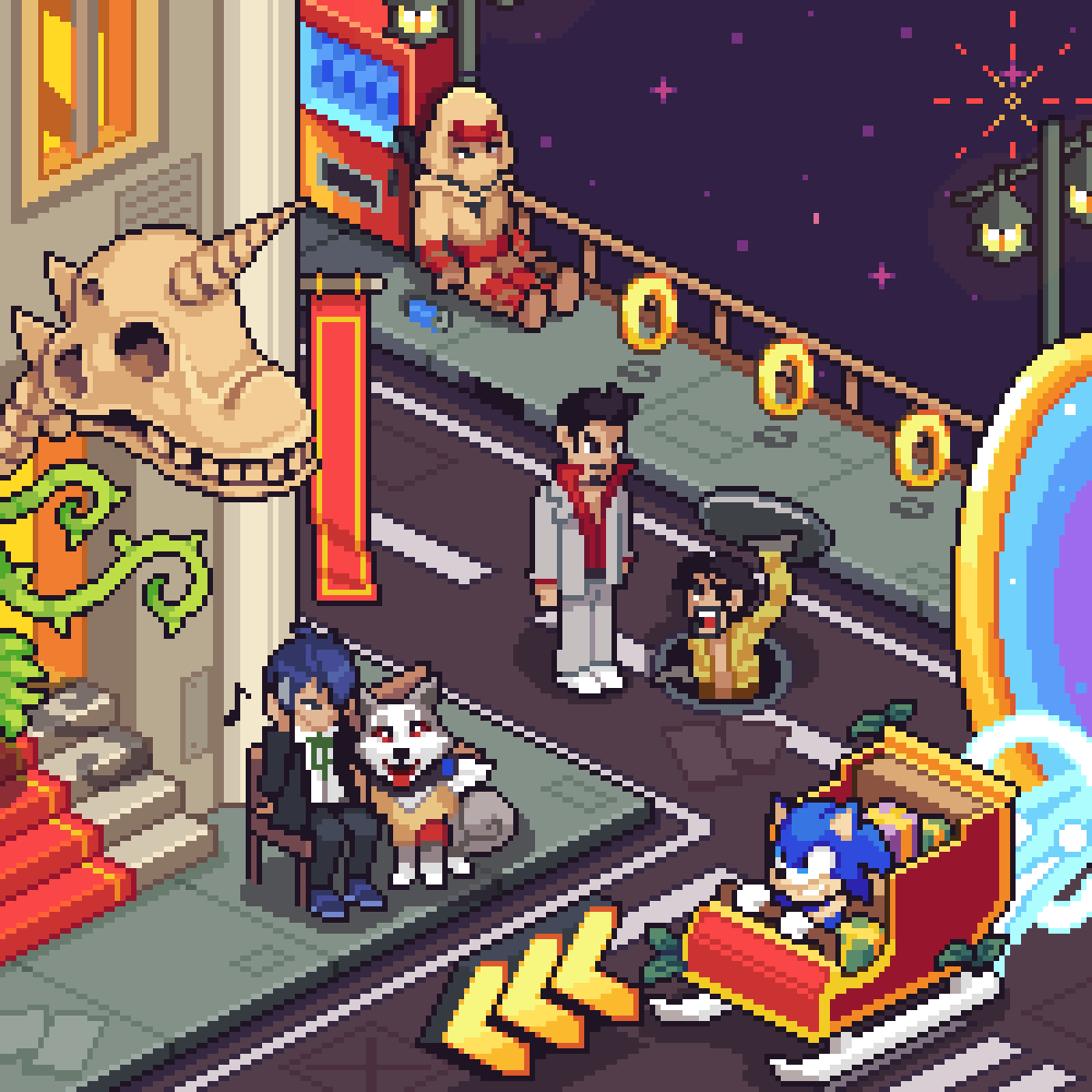 pixel jess sega new years animation
