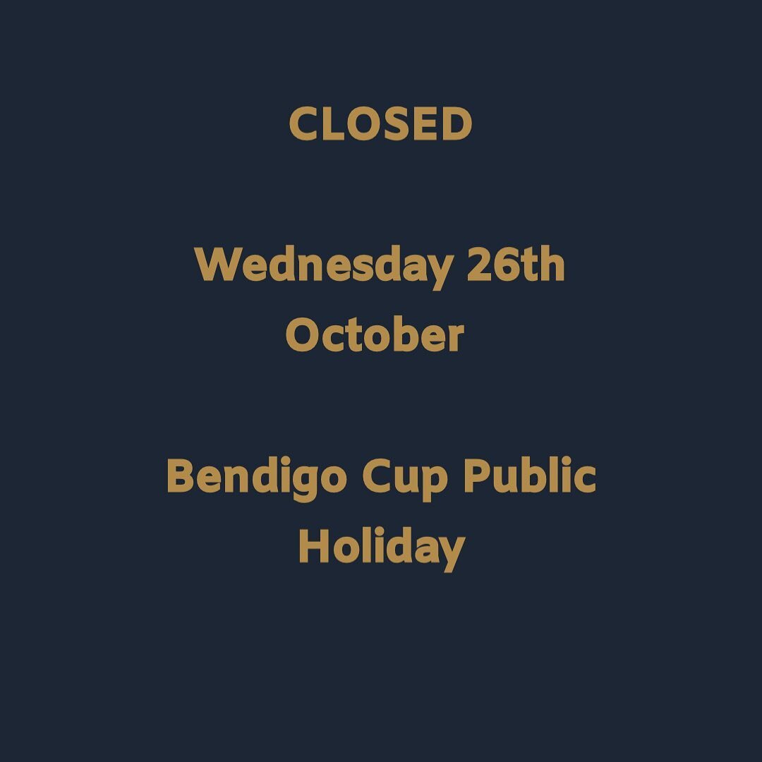 We are closed today, Wednesday 26th October. 
If you call the salon please leave a message and we will return your messages on Thursday. 

#hairhouseboutiquebendigo #bendigohair #bendigohairsalon #bendigohairstylist #bendigohairdresser #bendigocup202
