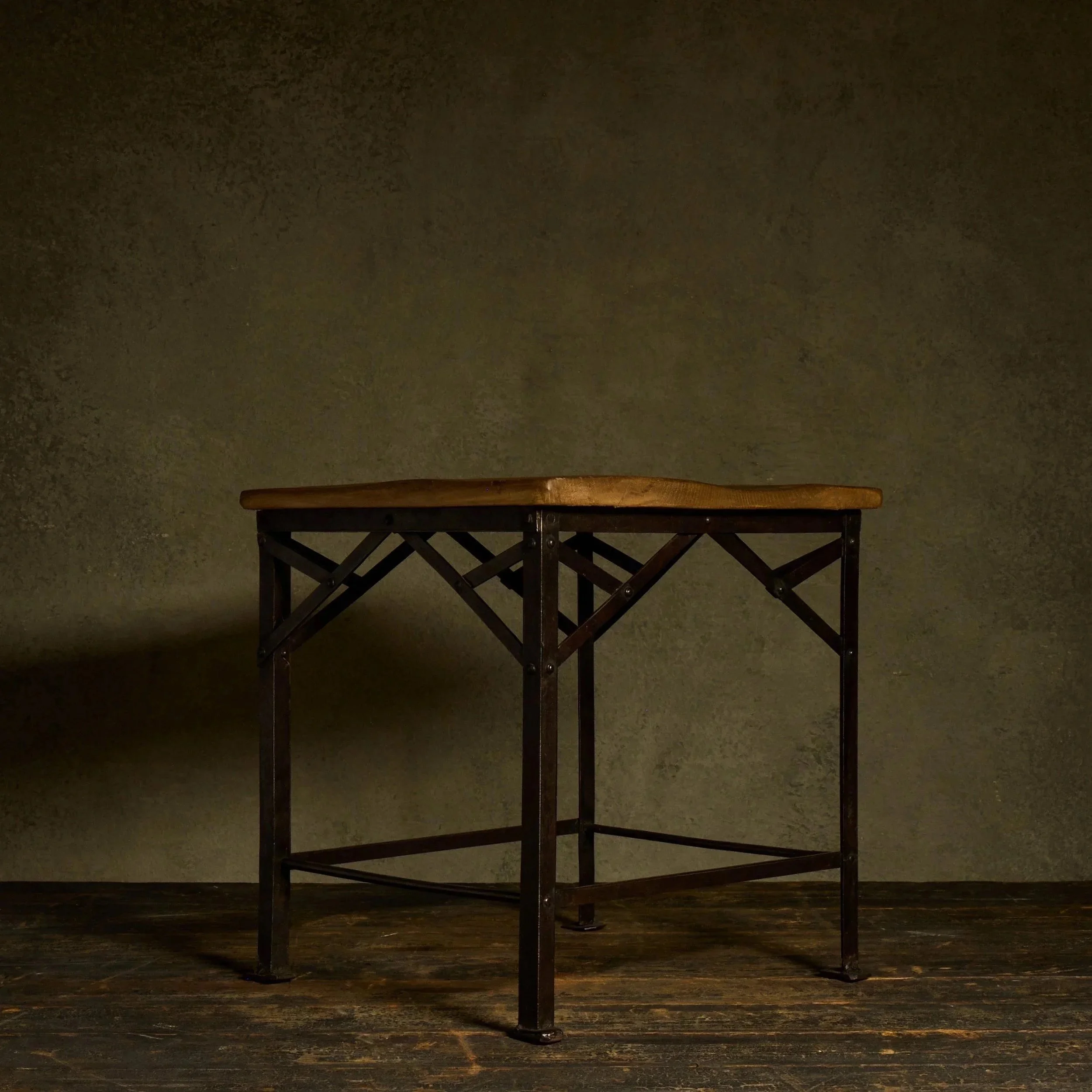Iron Riveted Side Table