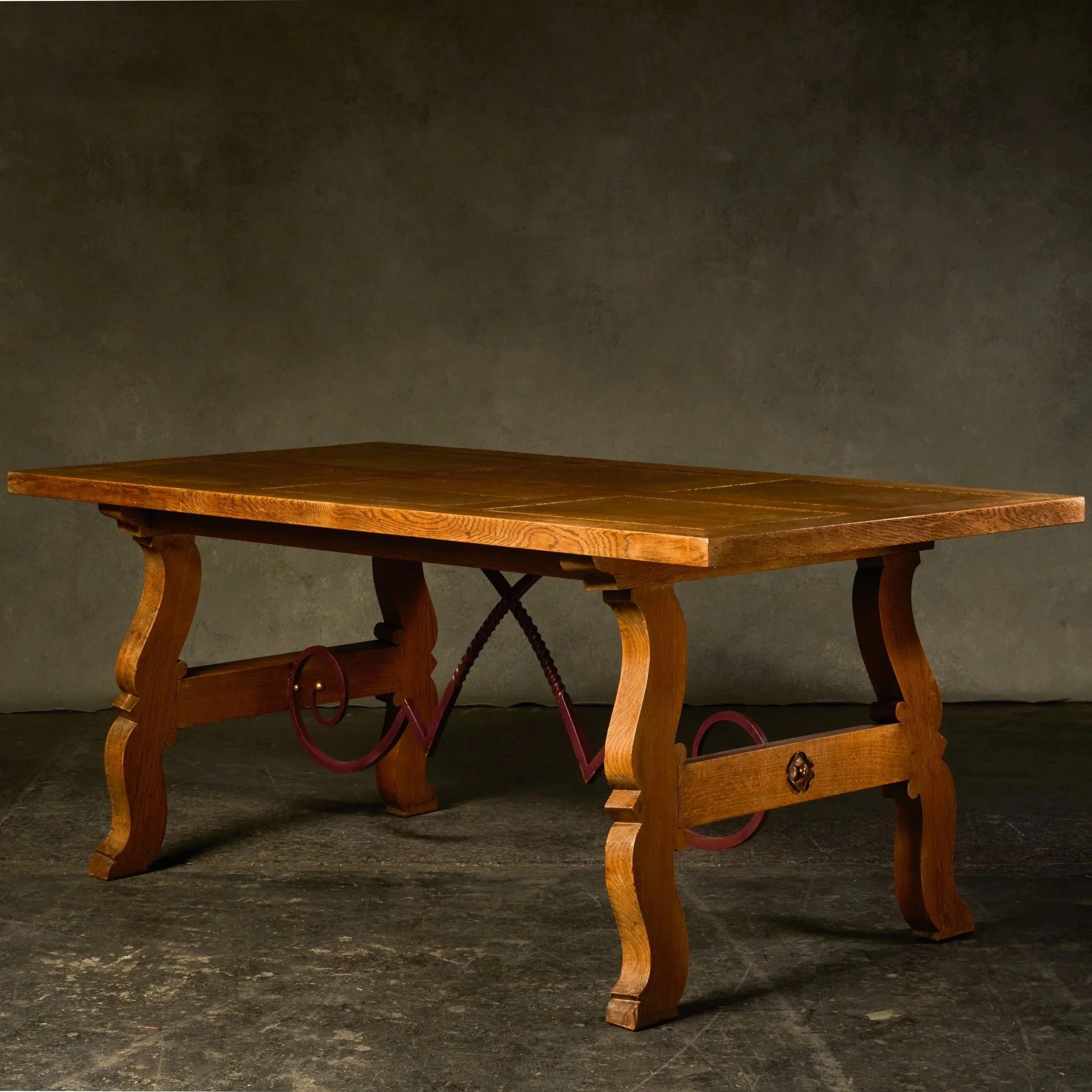 Spanish Table with Iron Accents