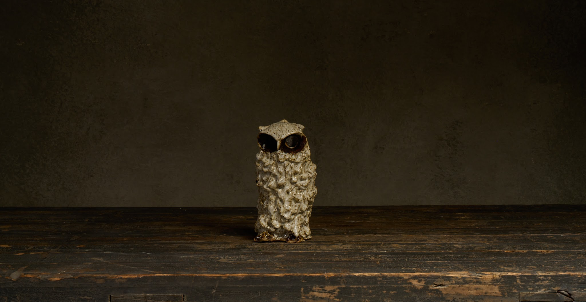 Vintage Sigrid Biow Danish Ceramic Owl Sculpture