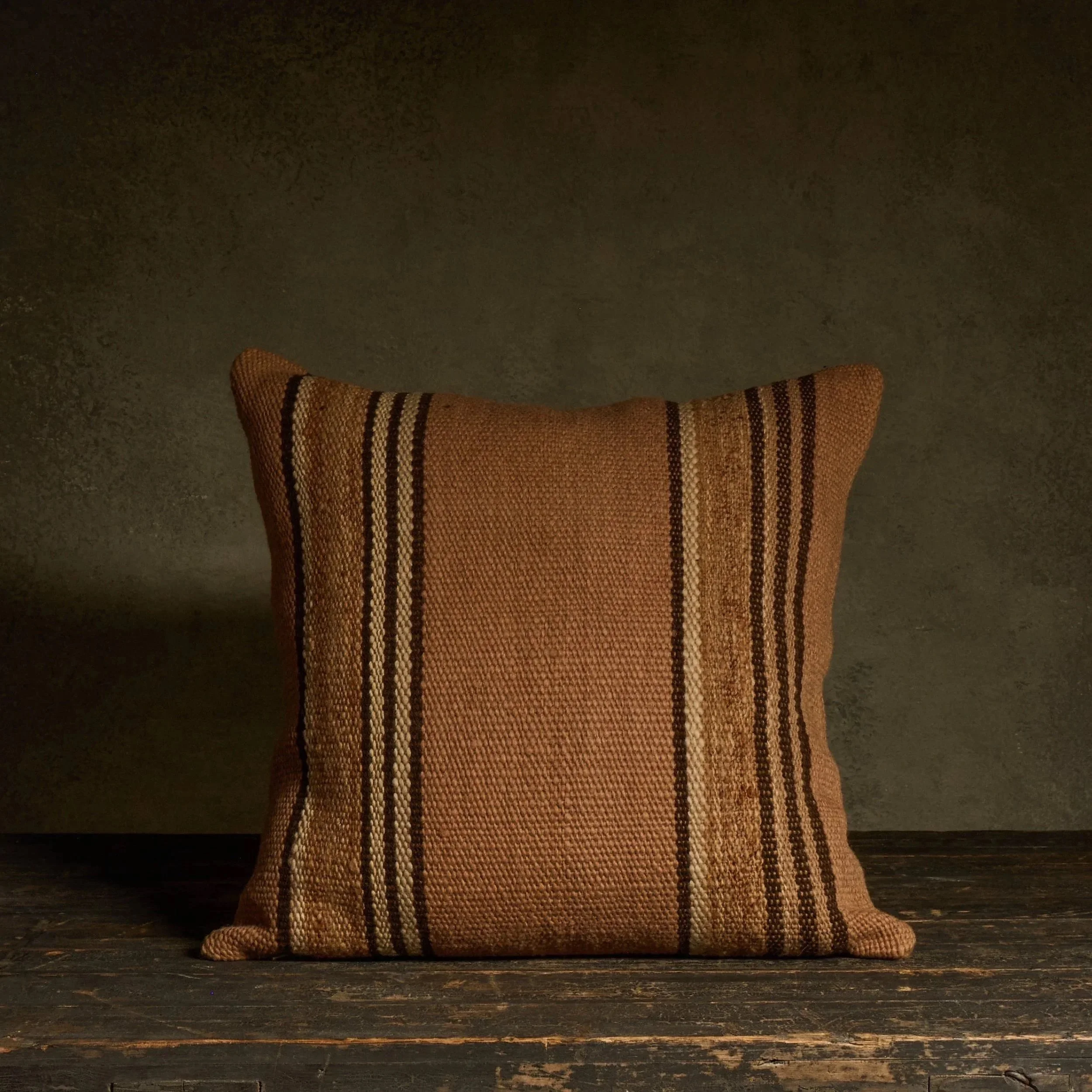 Striped Throw Pillow - Dusty Rose