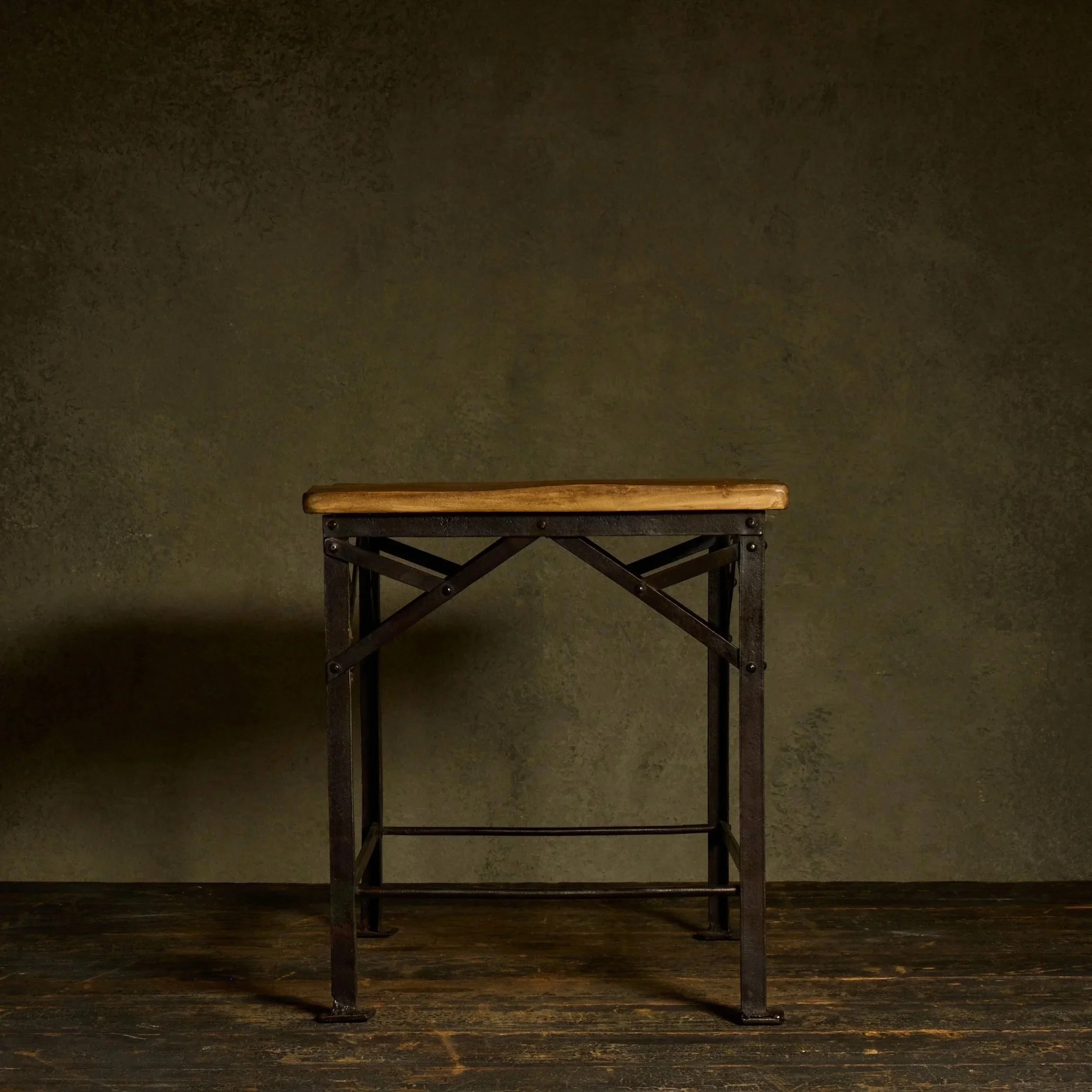 Iron Riveted Side Table