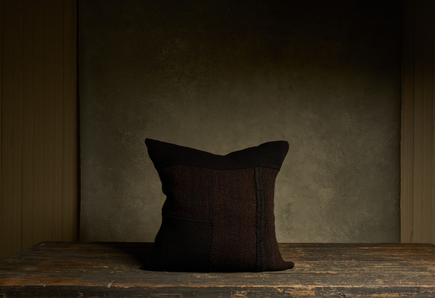 Makun Patchwork Pillow — Black