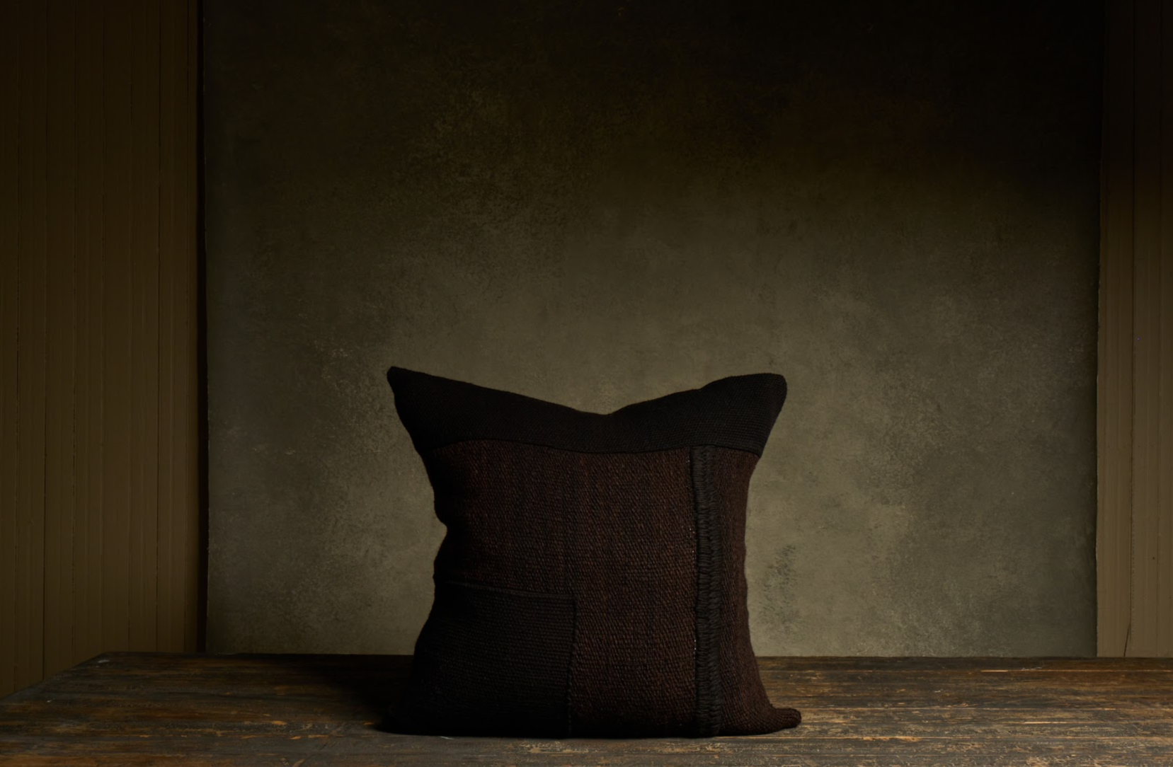 Makun Patchwork Pillow — Black