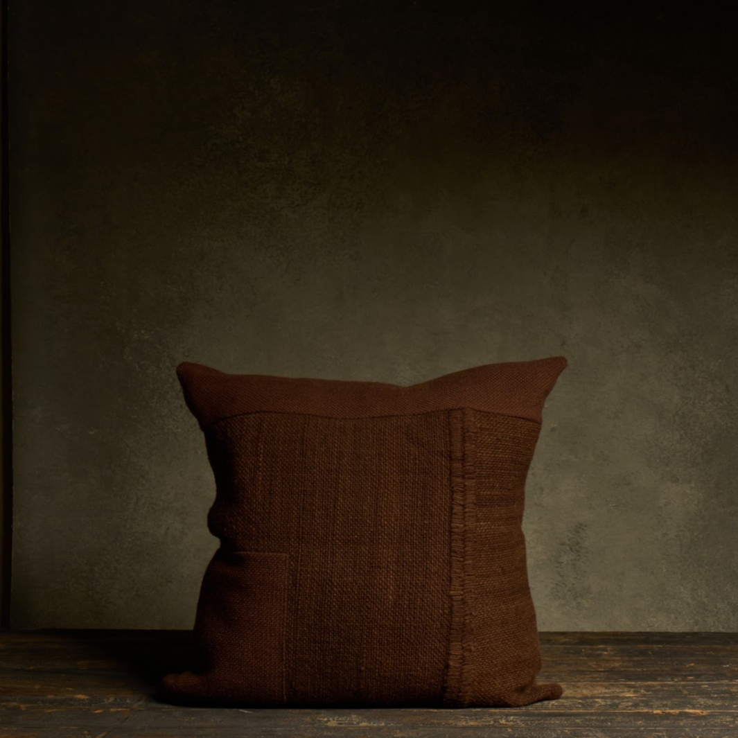 Handmade Throw Pillow - Tobacco