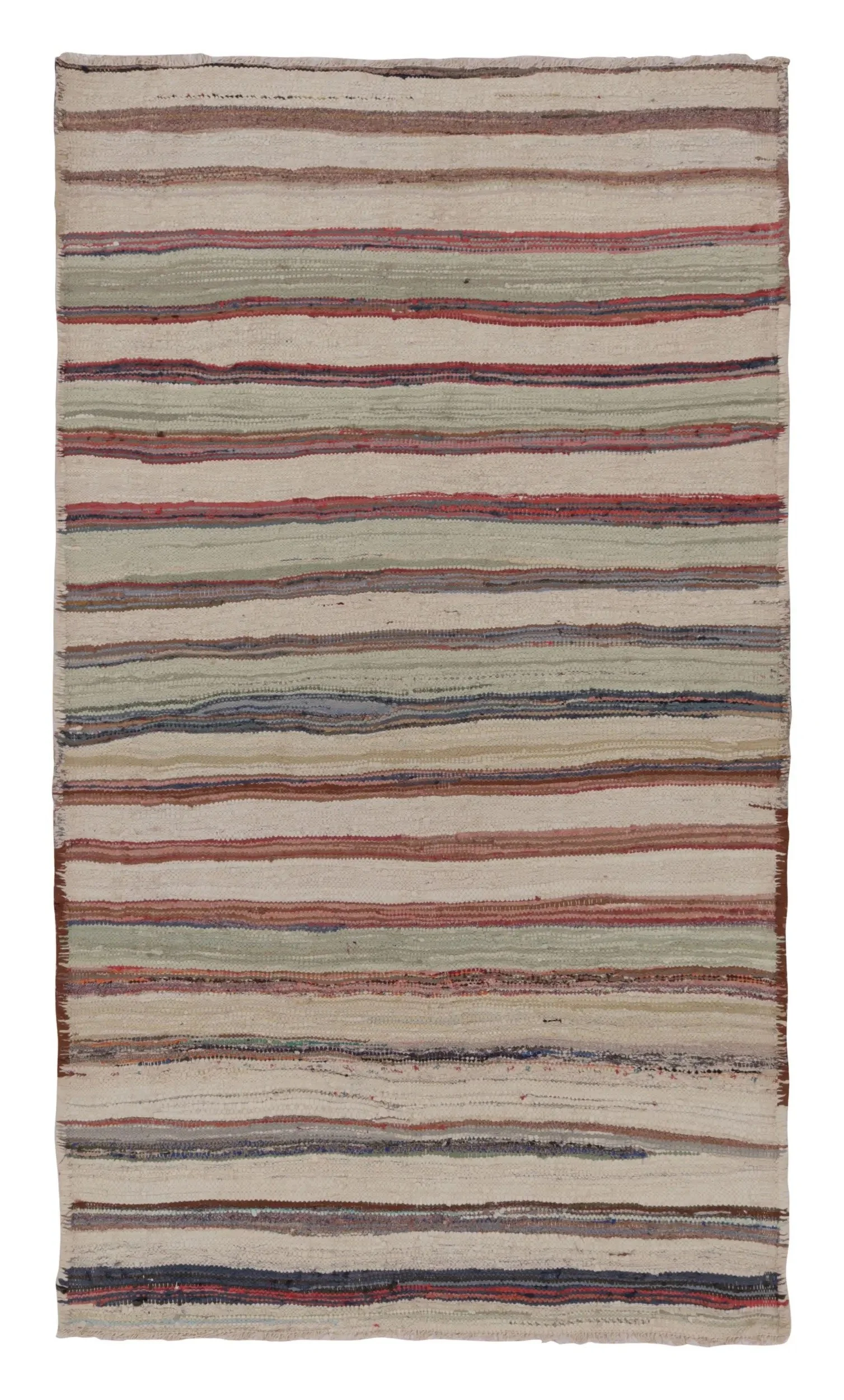 Vintage Persian Shahson Kilim with Colorful Stripes