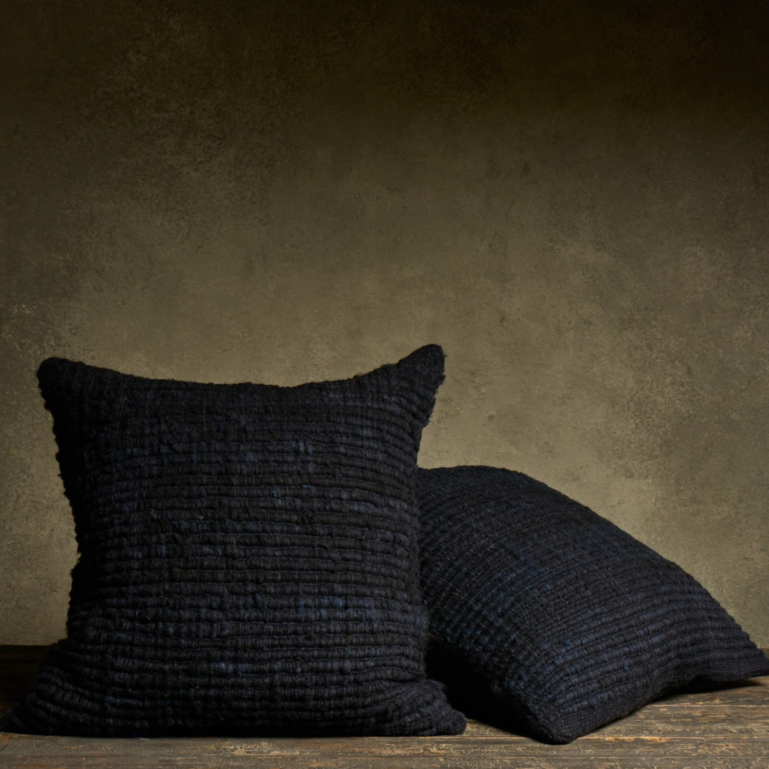 Handmade Texturized Throw Pillow - Blue
