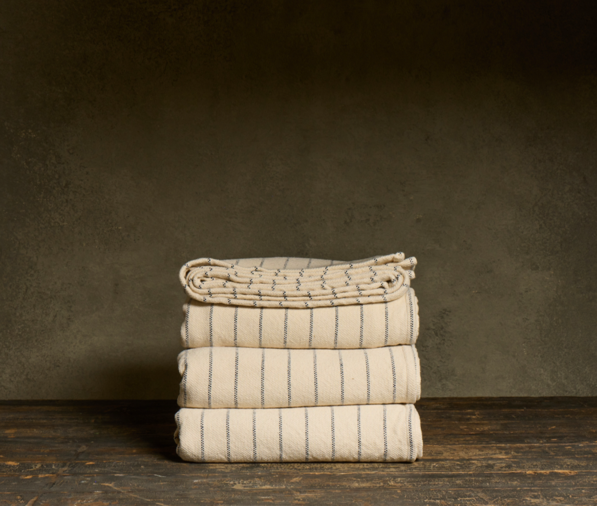 Pinstripe Midnight Queen Throw