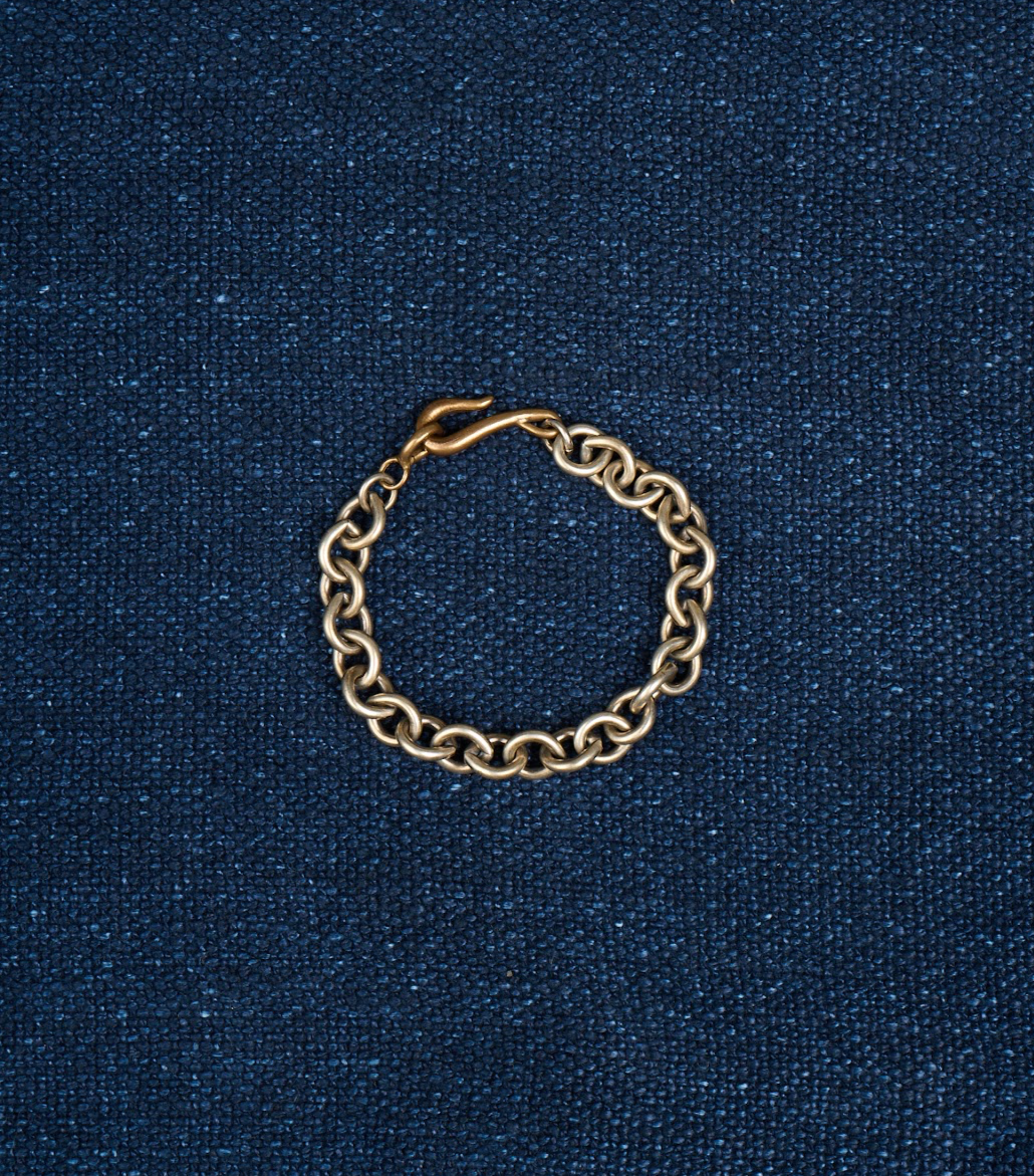 Oxidized Silver Chain with Bronze Clasp