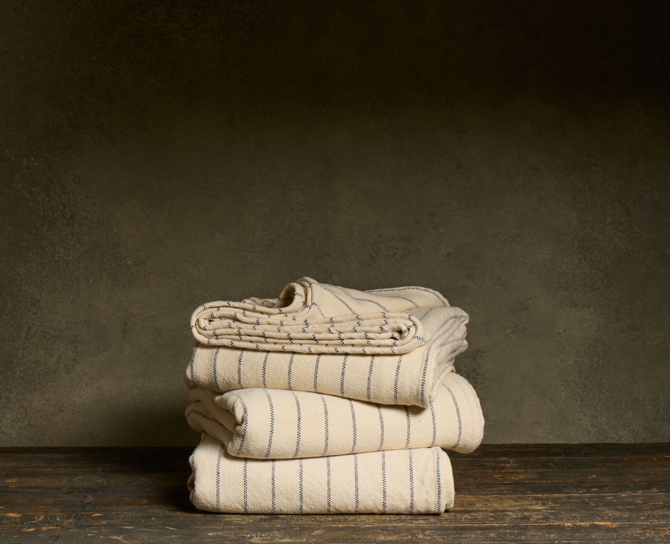 Pinstripe Midnight King Throw