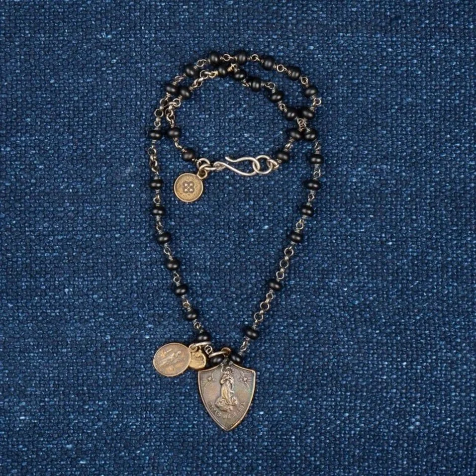 Black Beaded Necklace - Shannon Koszyk