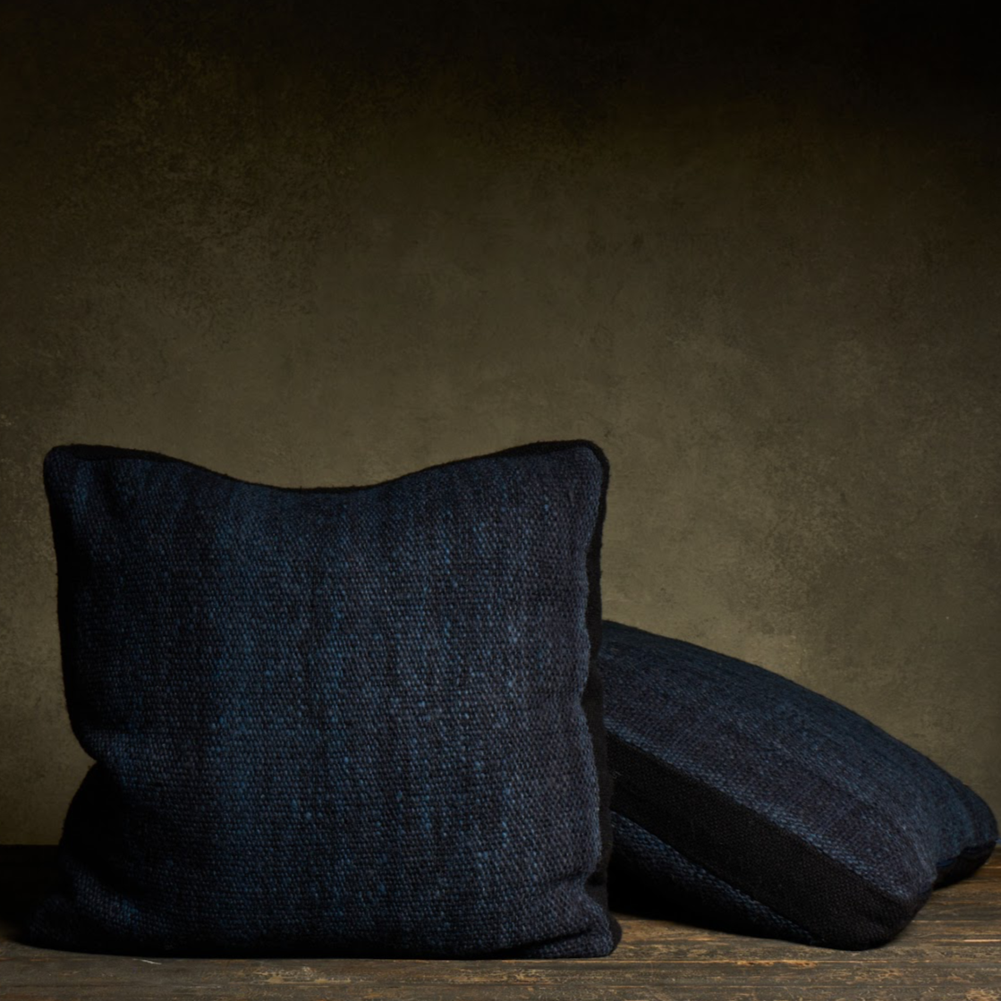 Handmade Throw Pillow - Ocean Blue