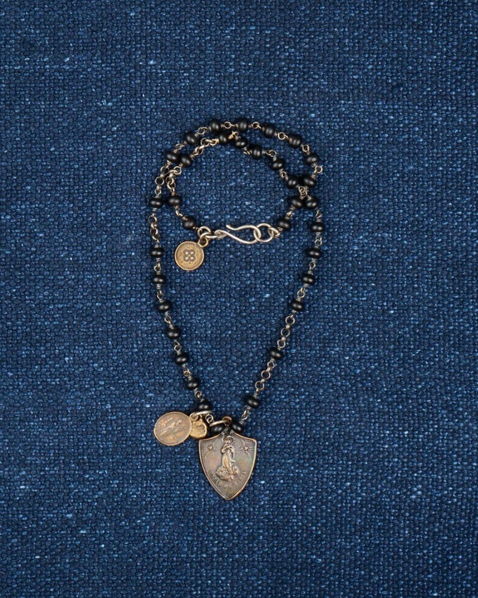 Black Beaded Necklace