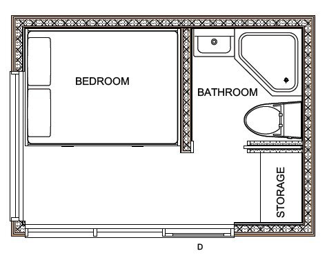  / / Tiny 10m2 hut  plan option 