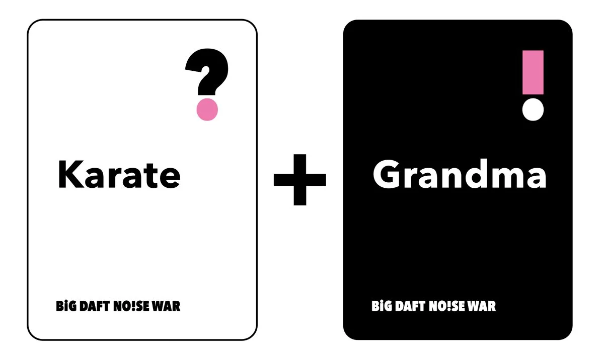 big daft noise war card karate and grandma