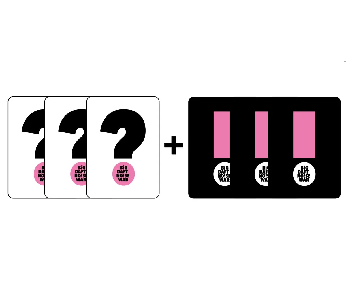 big daft noise war deal three cards