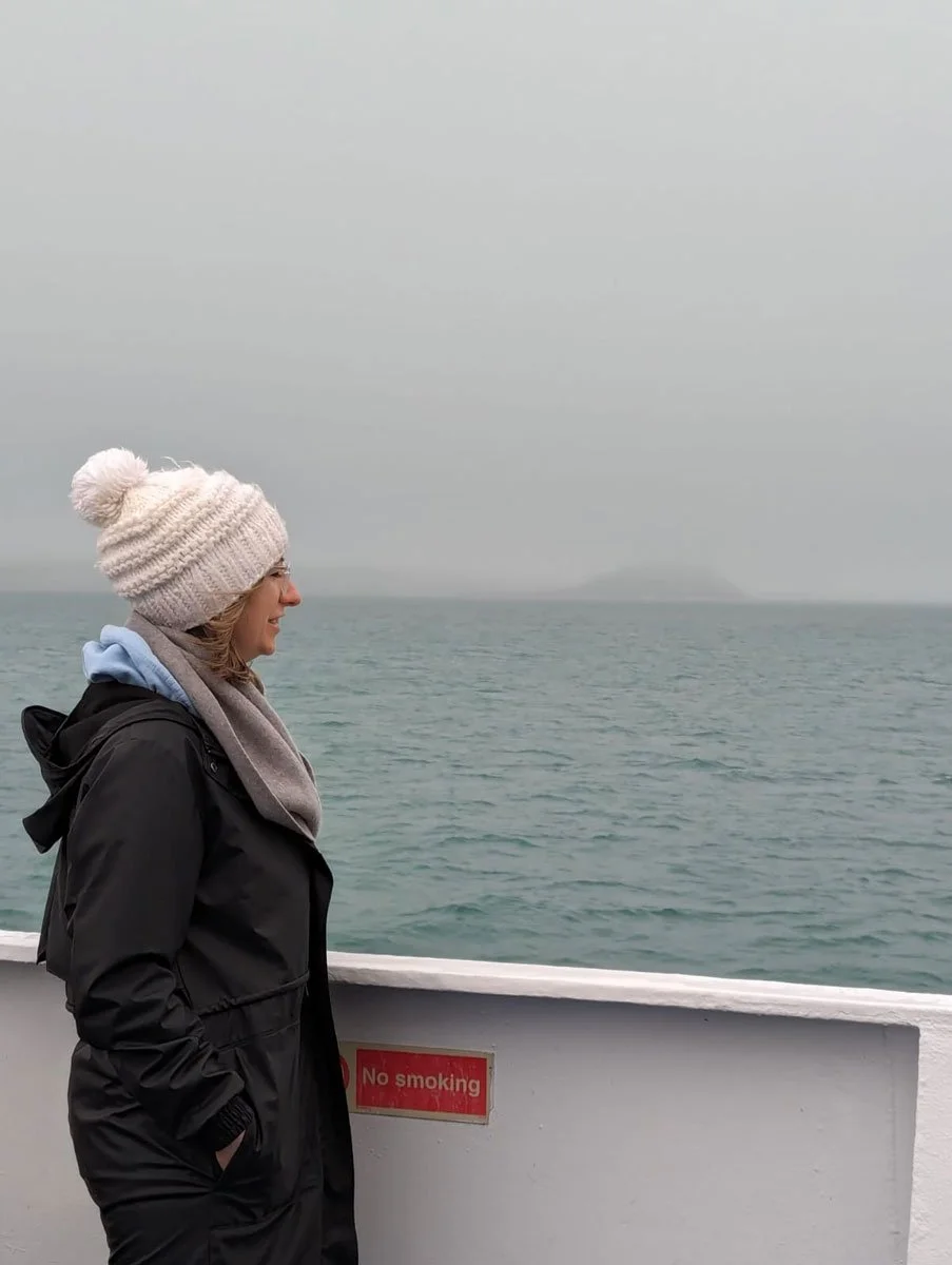 Yolander Yeo on the Scillonian to St Marys