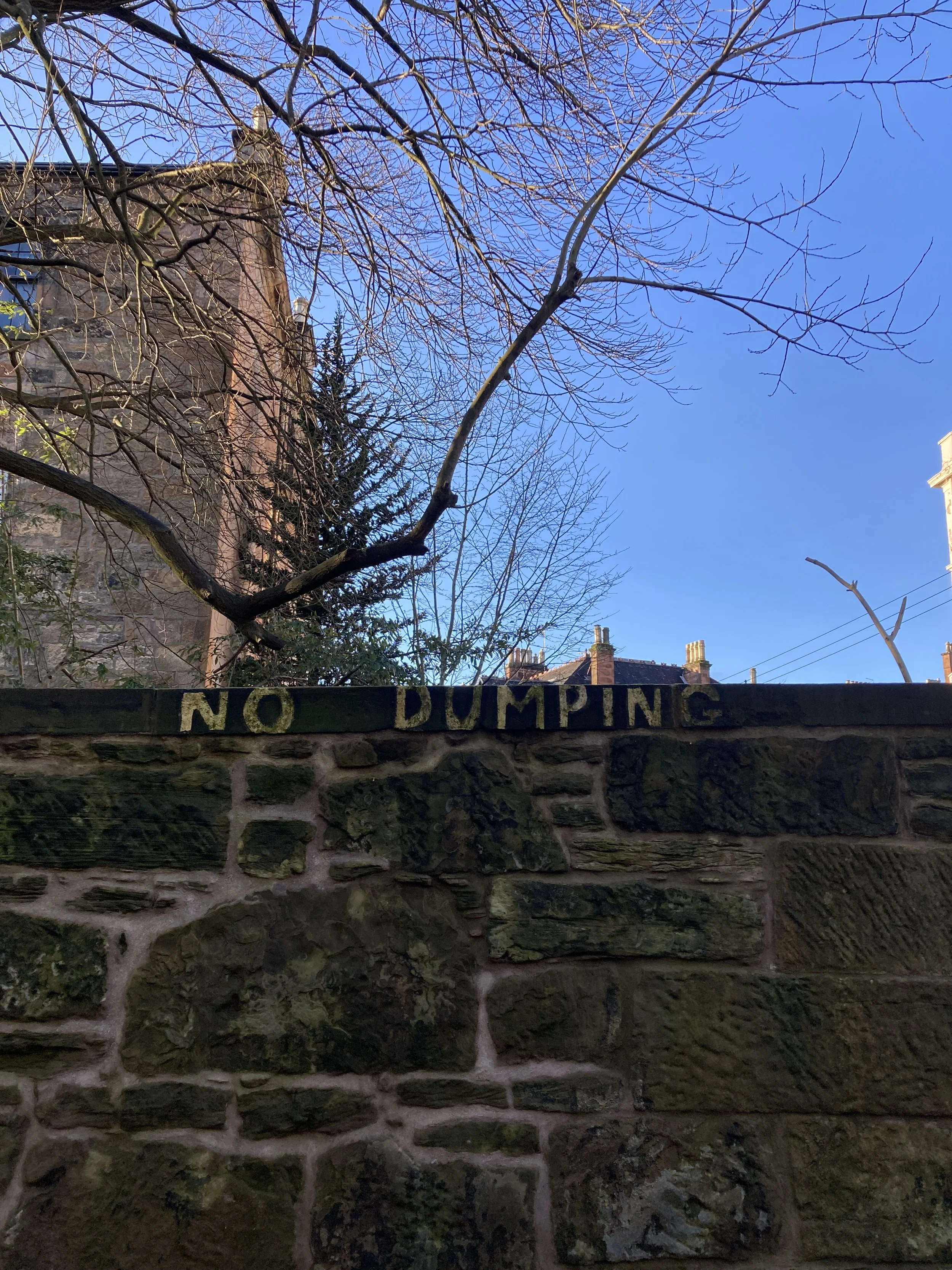 No Dumping sign glasgow