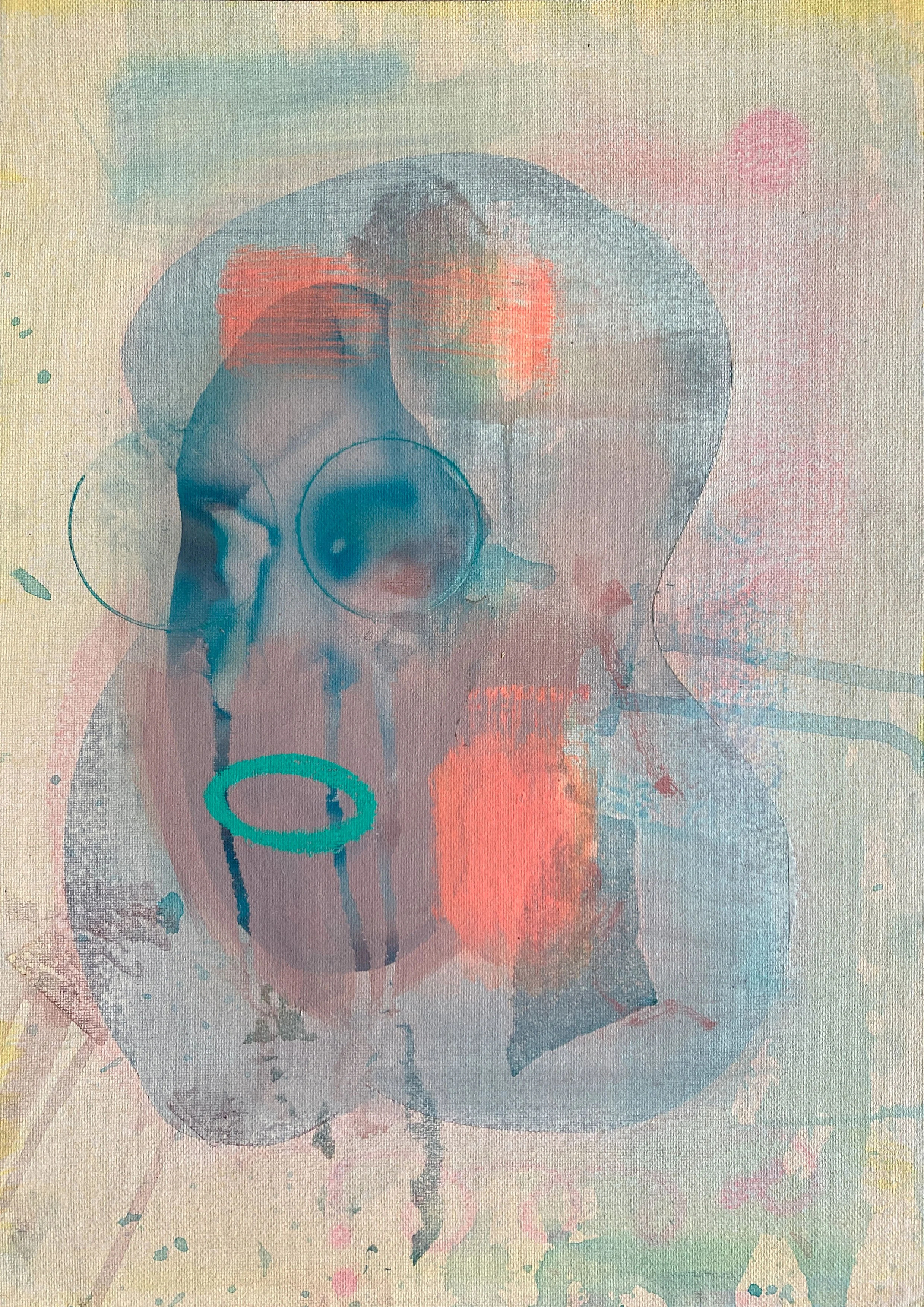 Ghost Portrait 5. 2021. Acrylic on Canvas Board. A3 (Contact for Price)