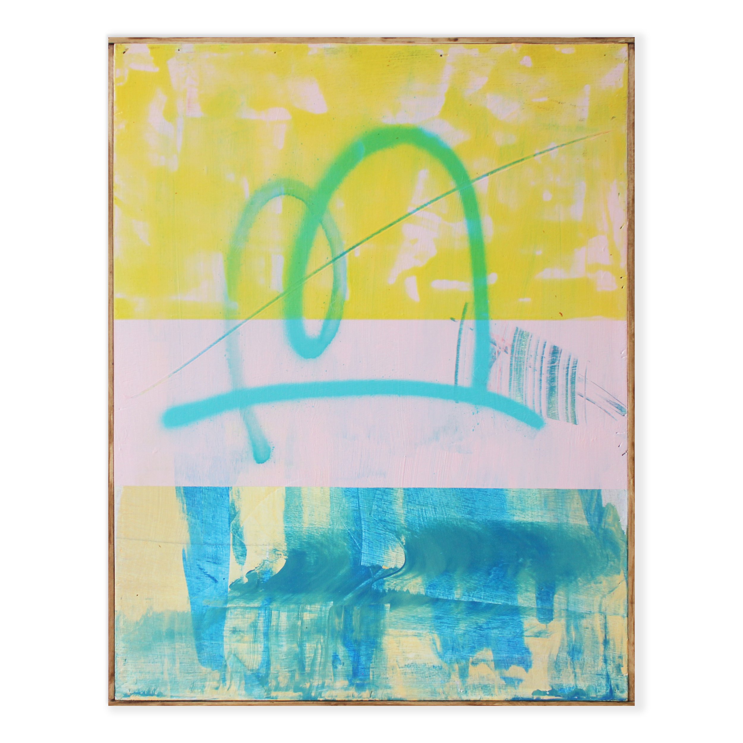 “Lemonade was a popular drink and it still is” 2021. Acrylic and tinted varnish on wood panel, framed in stained pine. (SOLD)