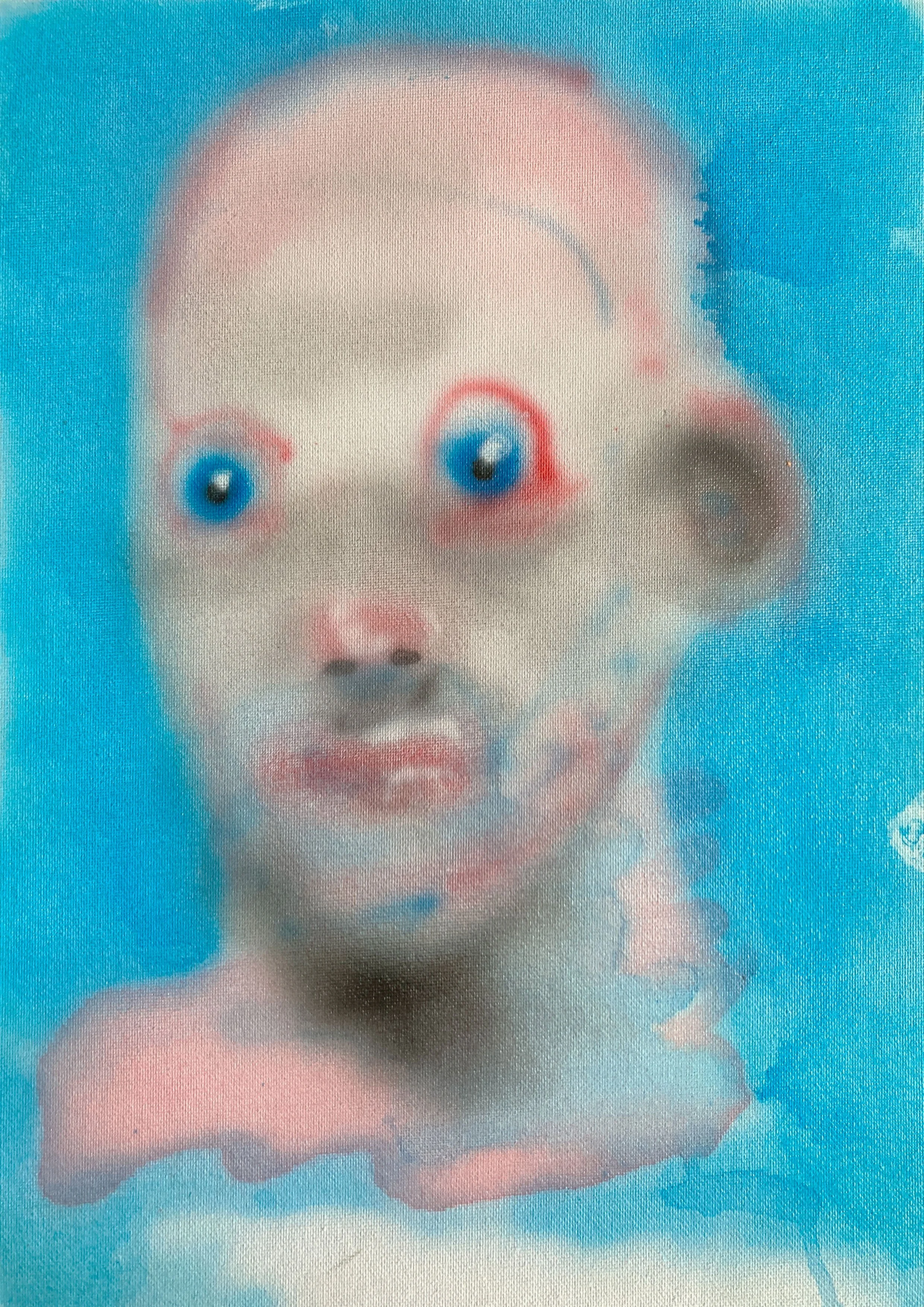 Ghost Portrait 2. 2021. Acrylic on Canvas Board. A3 (Contact for Price)