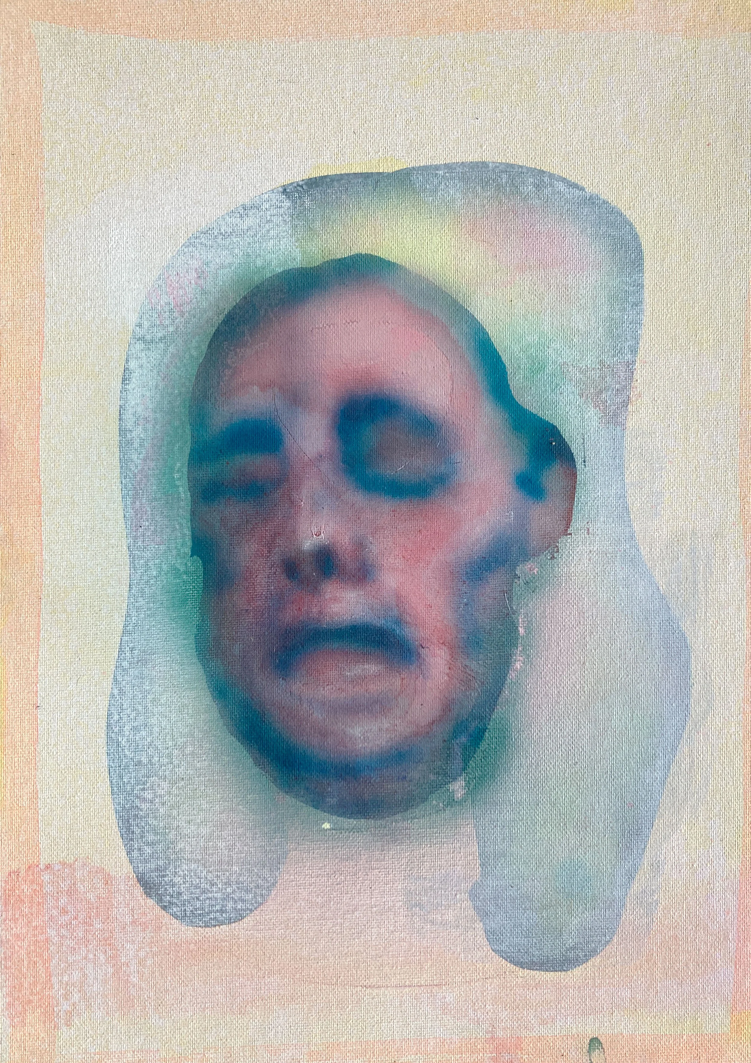 Ghost Portrait 1. 2021. Acrylic on Canvas Board. A3 (Contact for Price)