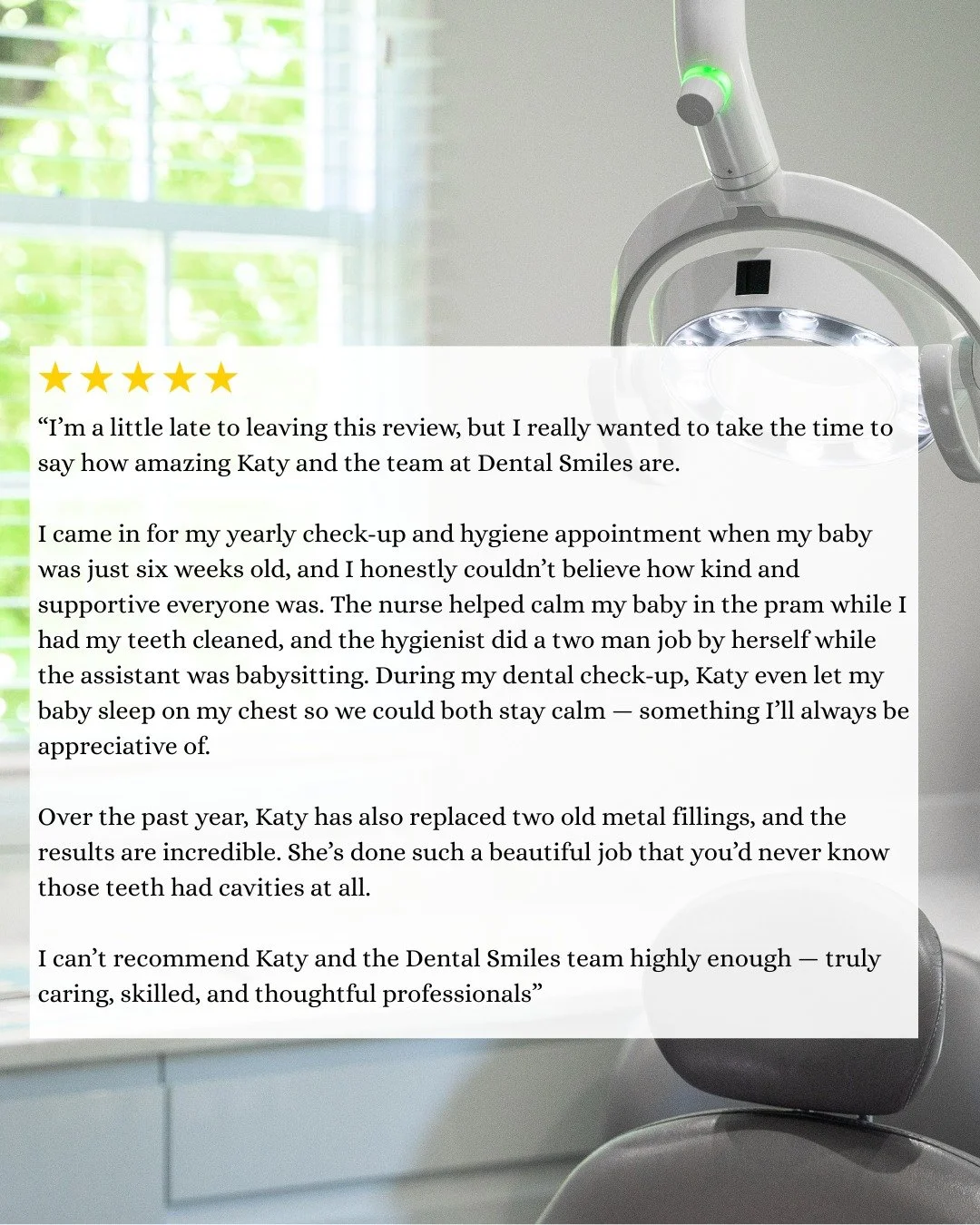 &ldquo;Truly caring, skilled, and thoughtful professionals&rdquo; 🌟

Patient care is at the heart of what we do! 

#dentalsmiles #colchester #dentalteam #patient #patientcare