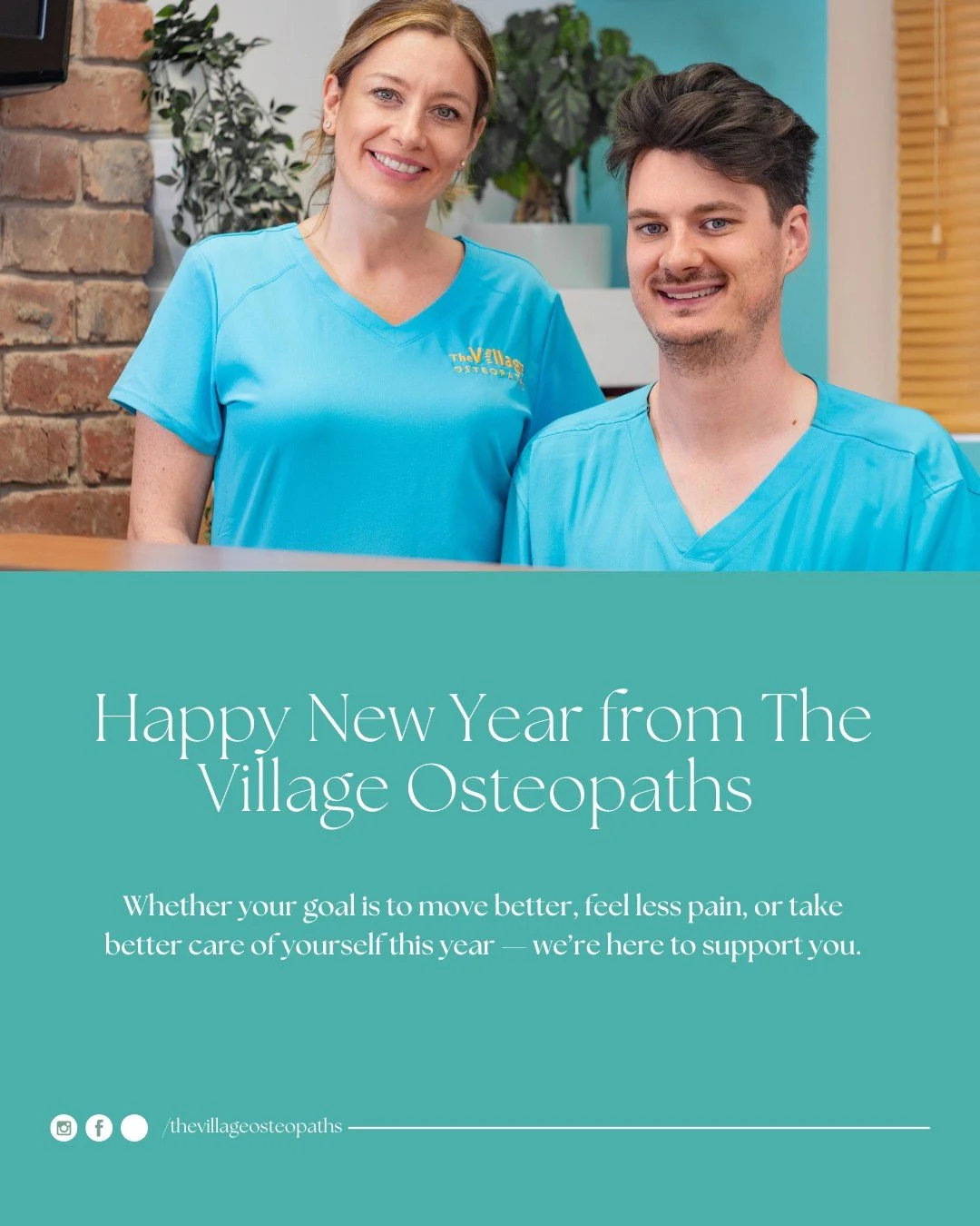 Happy New Year from The Village Osteopaths! We&rsquo;re excited to support your health journey in 2025. 

What&rsquo;s one wellbeing goal you&rsquo;re setting this year?

#cheshireosteopath #timperley #health #backpainrelief #localclinic #newyearwell