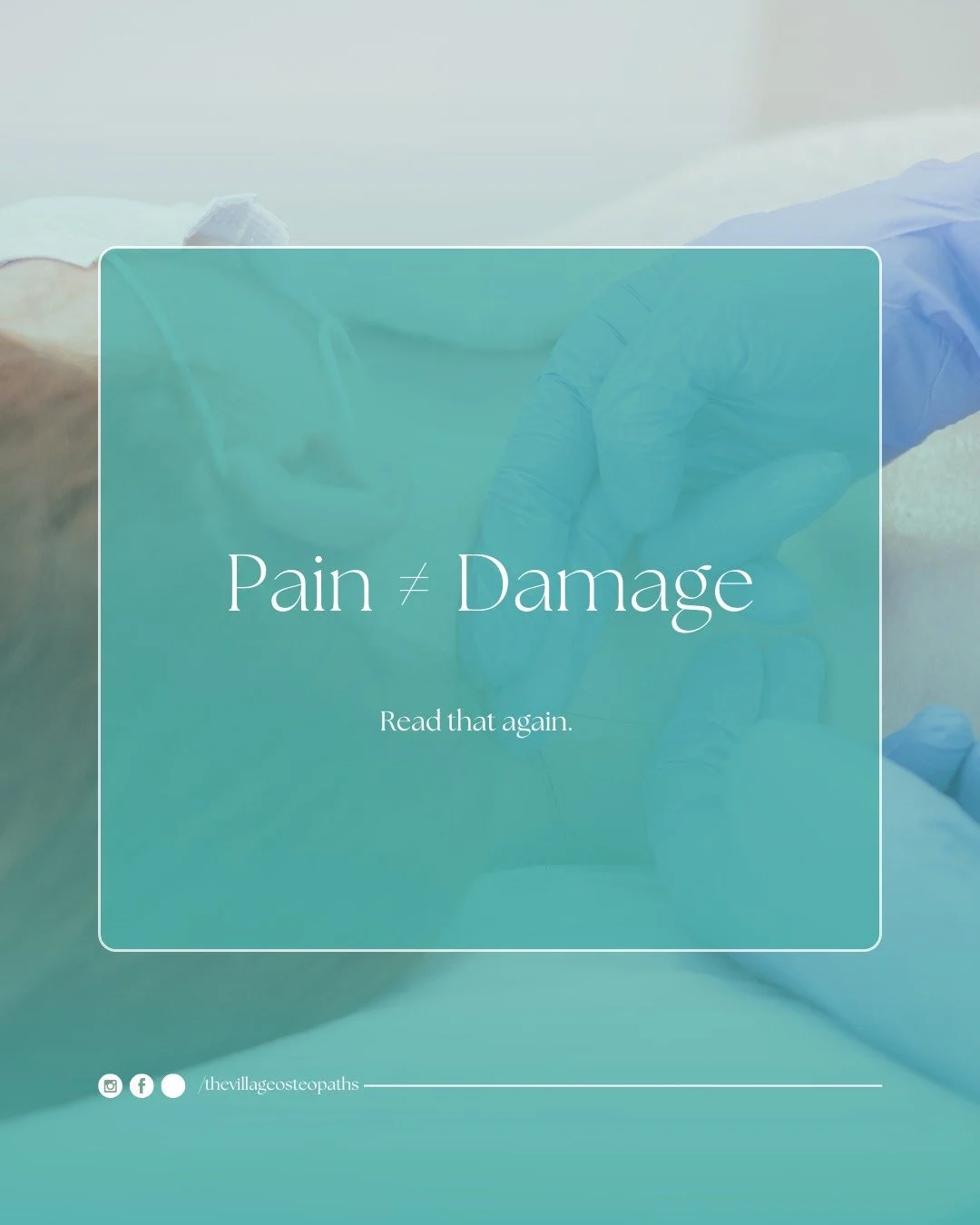 A reminder your nervous system is powerful - and sometimes oversensitive. Pain does NOT always equal tissue damage. Understanding this can change everything.