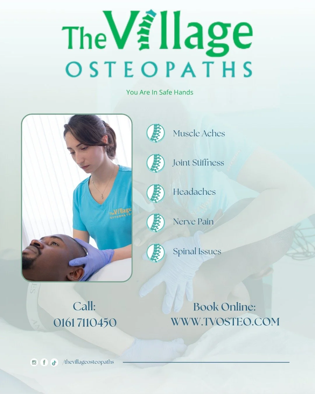 Need help sooner rather than later? 
We have appointments available this week at The Village Osteopaths. 
Call us on 0161 711 0450 or book online at www.tvosteo.com