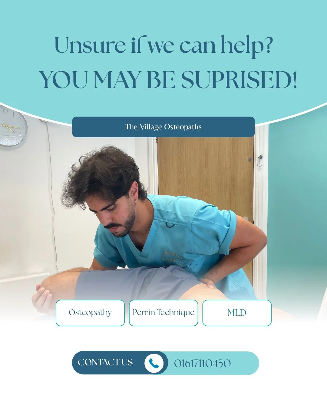 "I thought Osteopaths only treated backs?"

We get asked this a lot, and while we absolutely do treat backs, we also help with a wide range of conditions and symptoms. 

From frozen shoulders, Carpel tunnel and tennis elbow, to longer term 