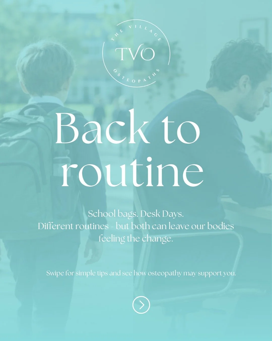 Back to school and back to the office- a change in routine always brings a big shift in how our bodies feel. 
Whether it is kids hauling heavy backpacks or adults spending long hours at a desk, shifting back into everyday schedules can quickly lead t
