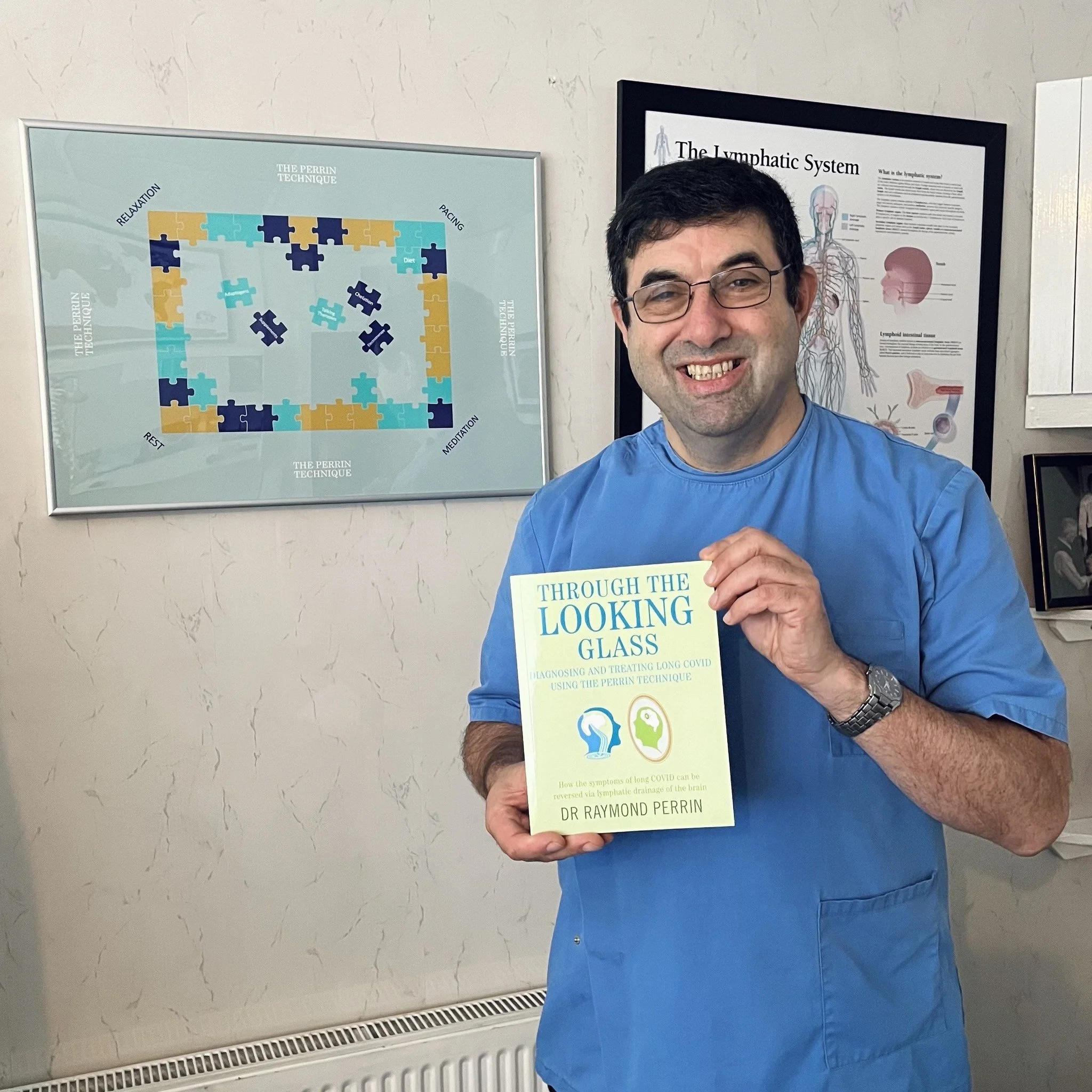 dr perrin holding through the looking glass book on Perrin Technique and long-COVID