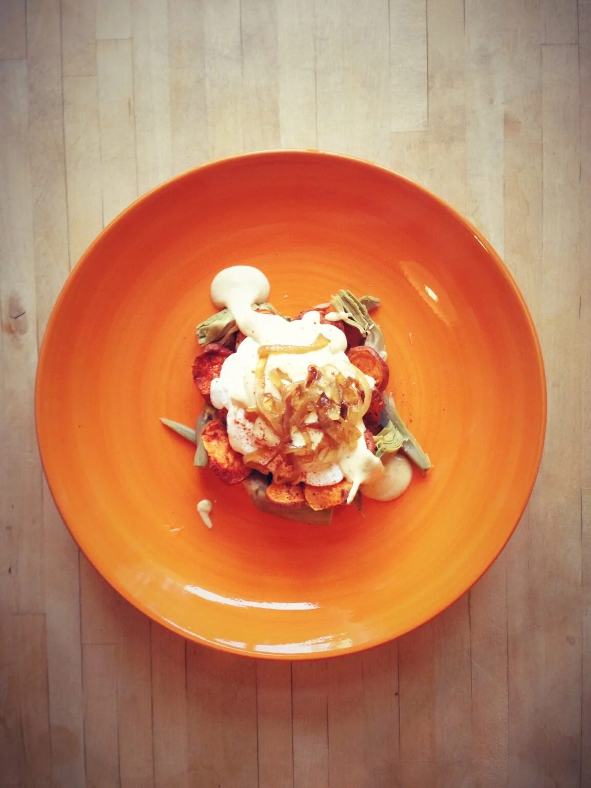 Artichoke Benedict with Garlic Cashew Cream Hollandaise