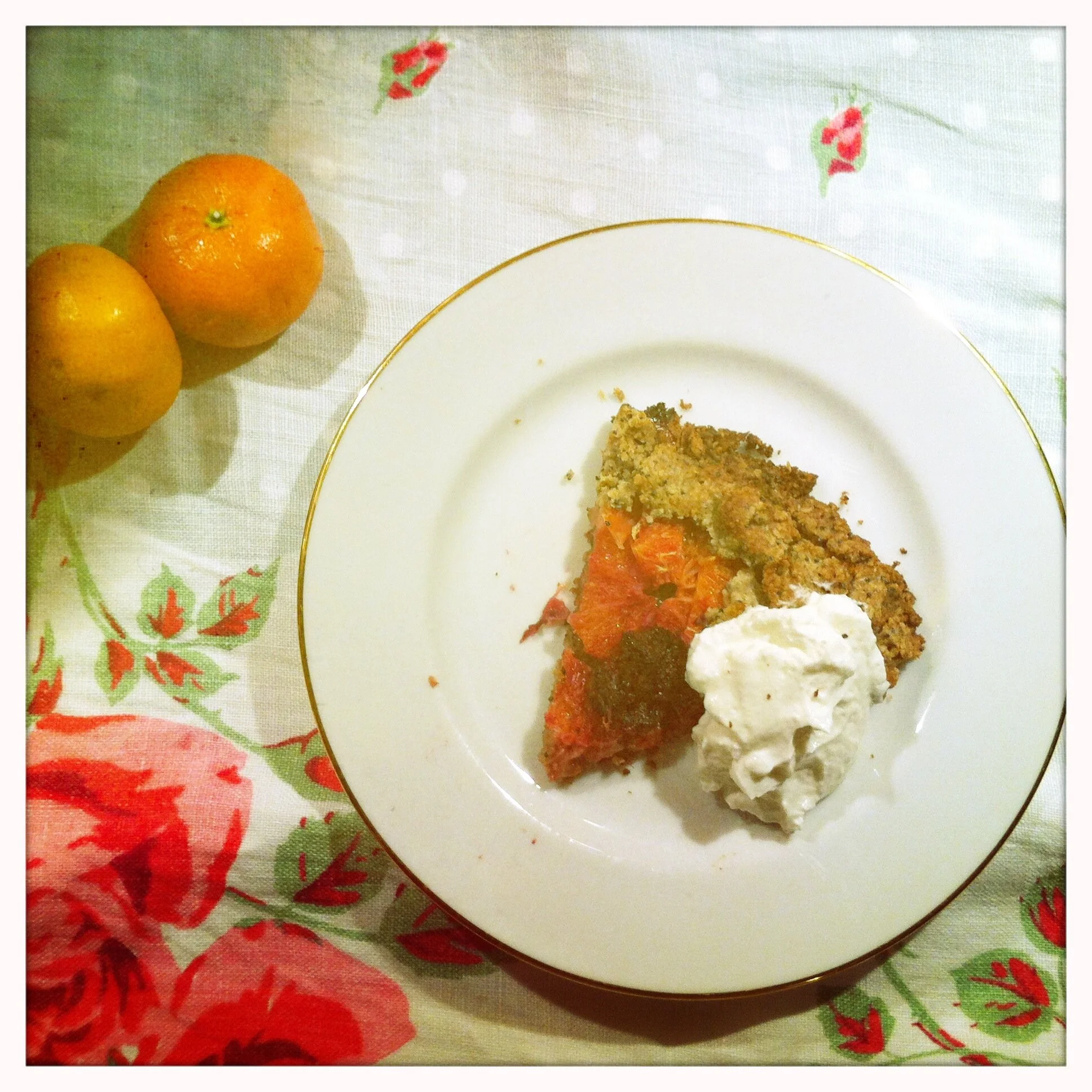 Poppy and Blood Orange Galette