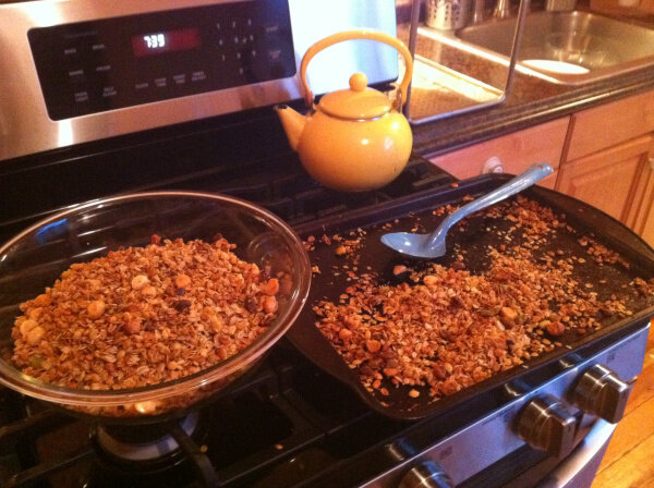 Olive Oil, Cherry and Macadamia Nut Granola