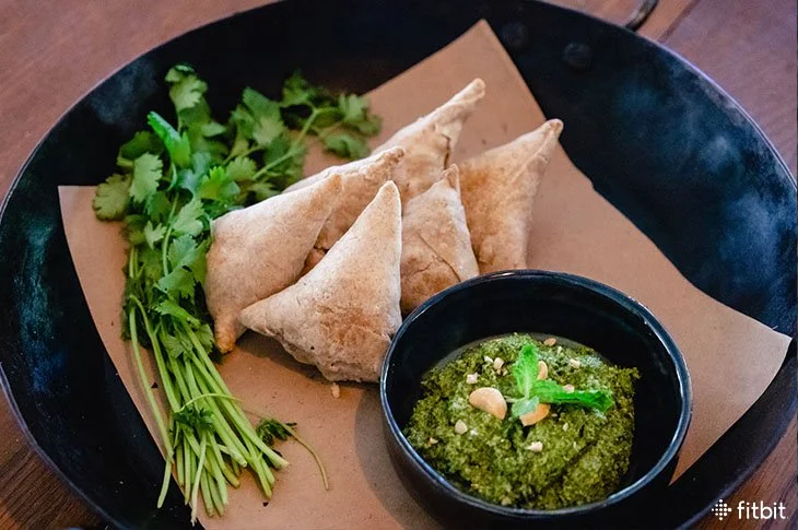 Curry Spiced Chickpea Baked Samosas