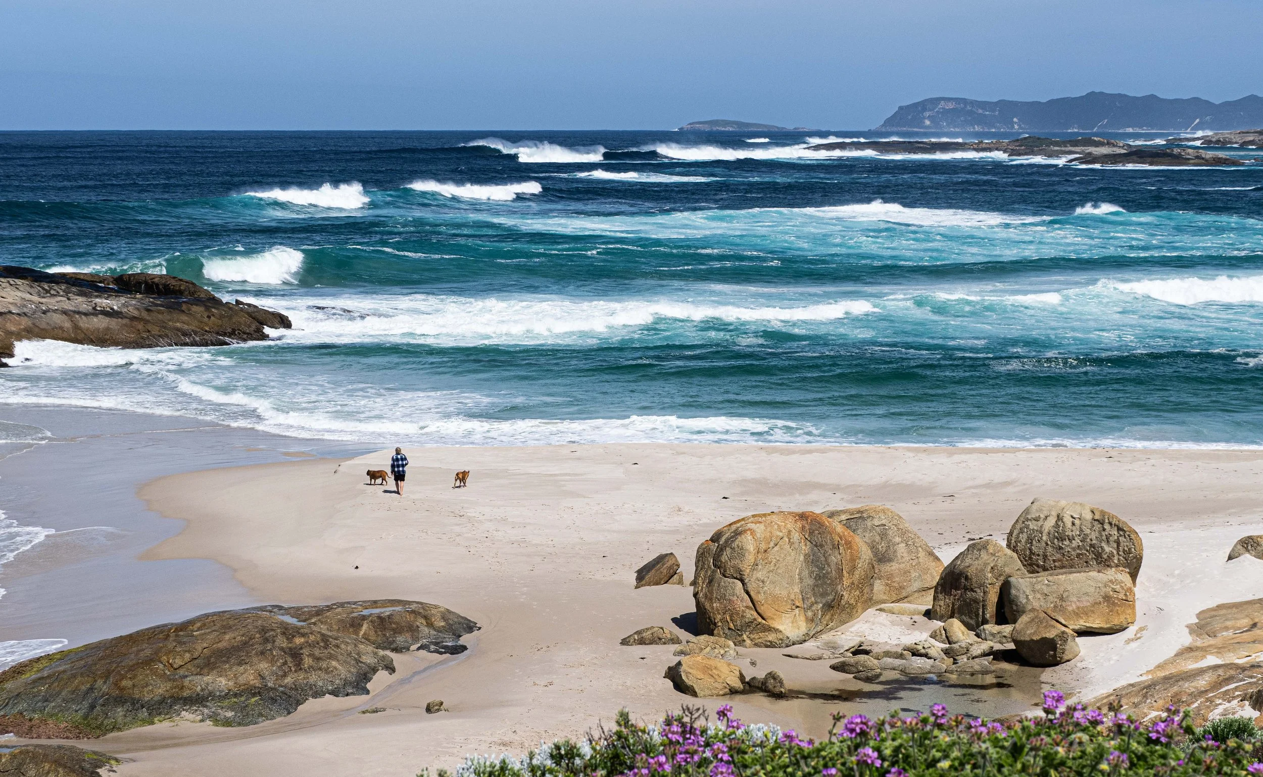 Scenic coastal view from the WOW Trail overlooking Lights Beach in Denmark Western Australia.