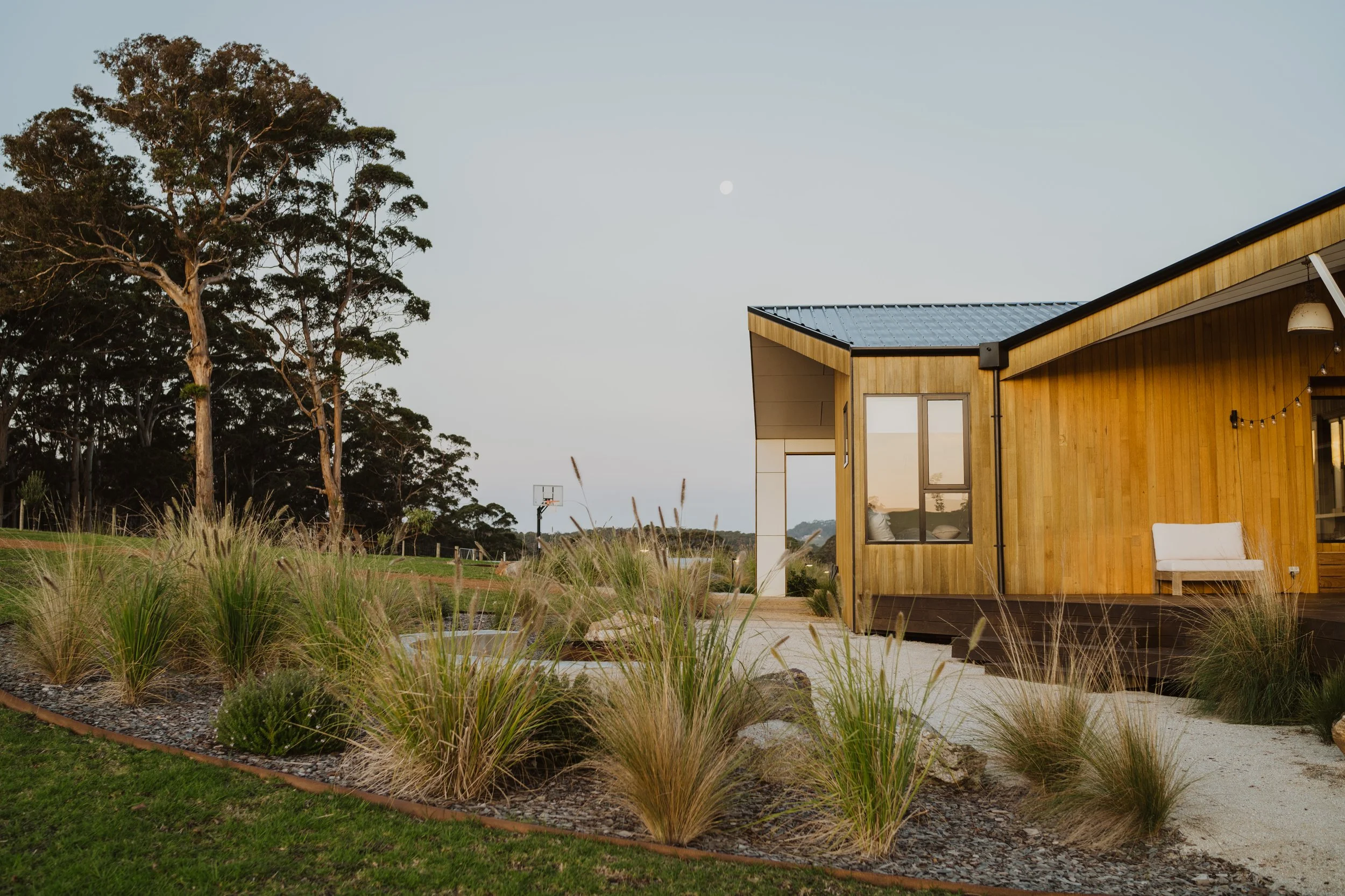 Exterior of luxury cabin at Upland Farm in Denmark WA