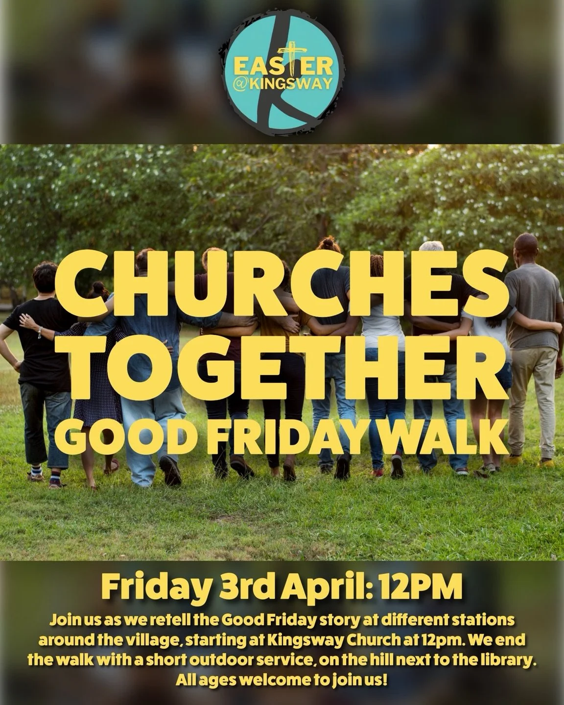 Friday 3rd April - Easter Day Time Activities at Kingsway Church👏

✅ Easter Family Fun Morning - 3rd April (10:30AM - 12PM)🥳 
Enjoy crafts, brunch, a bouncy castle, fun activities, an Easter Bible story and much more!
Please book your FREE place on