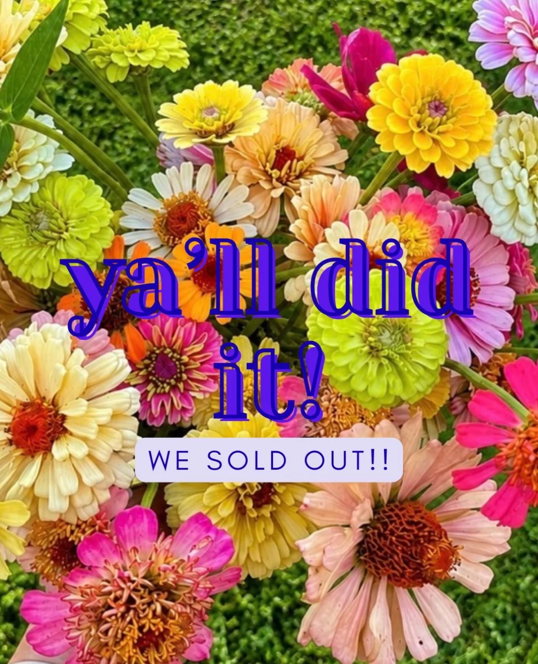 YOU GUYS DID IT! 
We have officially sold out of our Wine, Vines &amp; Wildflowers Event! We will see all of your lovely faces August 14th! 😍🌸🍷