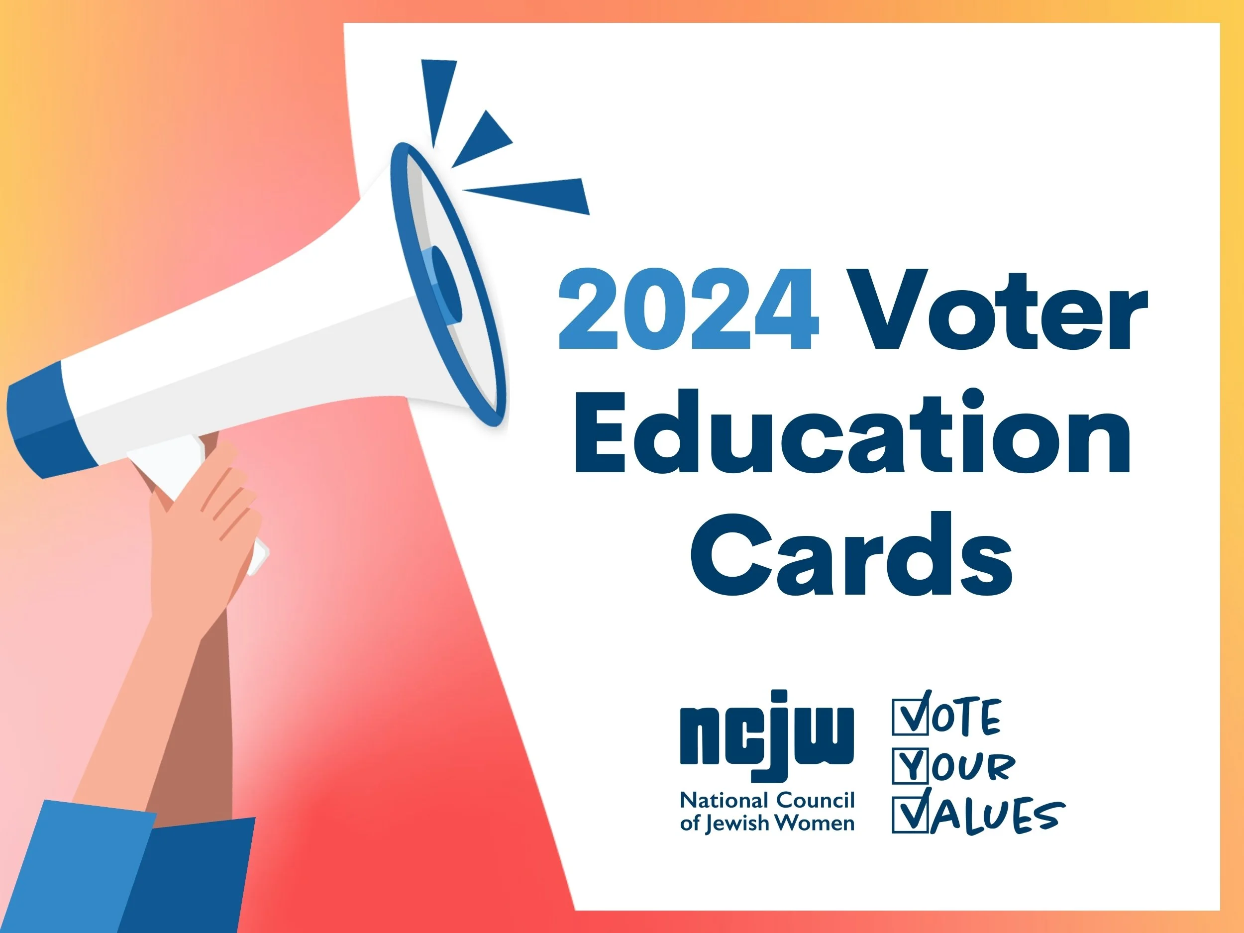 Basic Voting Card Voter Education Cards 2024 | Jews for Abortion Access