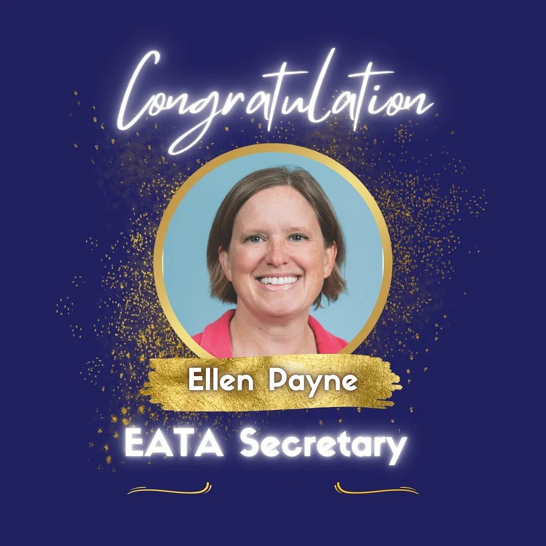‼️ Big News ‼️ Ellen Payne has been re-elected for a new term as EATA Secretary!! Congratulations Ellen! We are excited to have you continue your tenure with the EATA!