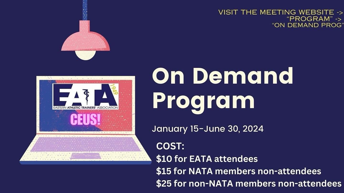 The EATA has taken into consideration the feedback provided by its members and has decided to offer additional on demand CEUs at a discounted price. These online presentations provide the same level of educational quality that the EATA is renowned fo