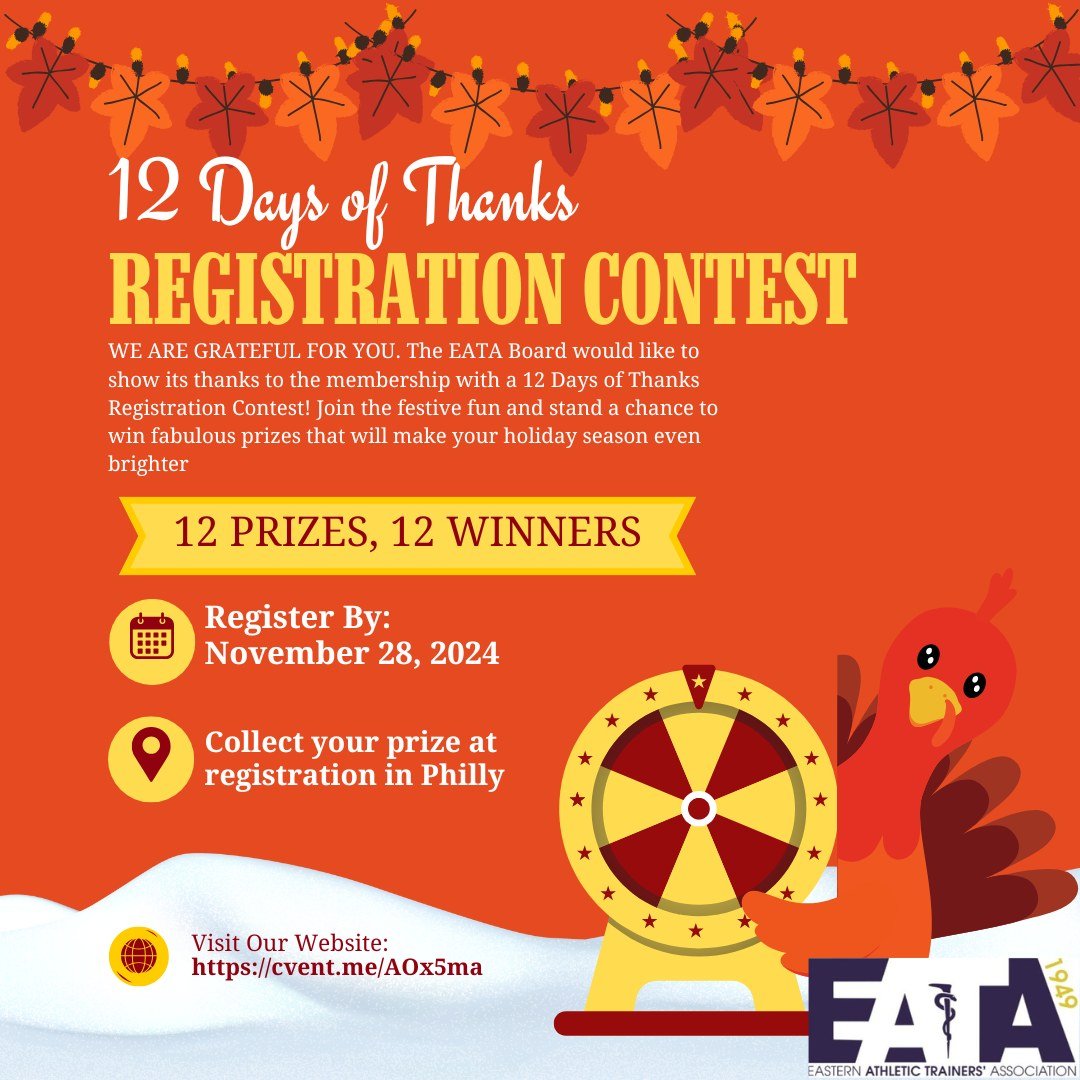 This November, @eata_1949 would like to show appreciation to its membership! We are thankful for our members who continue to promote and advance the Athletic Training profession. We hope you&rsquo;ll join us for networking, scholarship, advancement a
