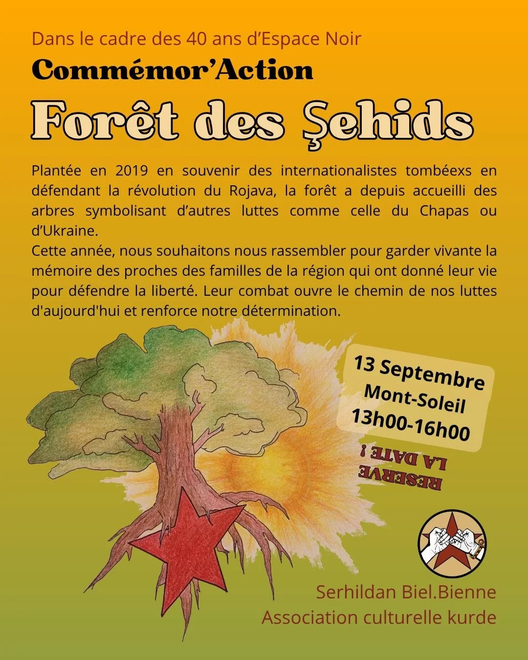 [Hors les murs] Commémor'Action - Forêt des Şehids